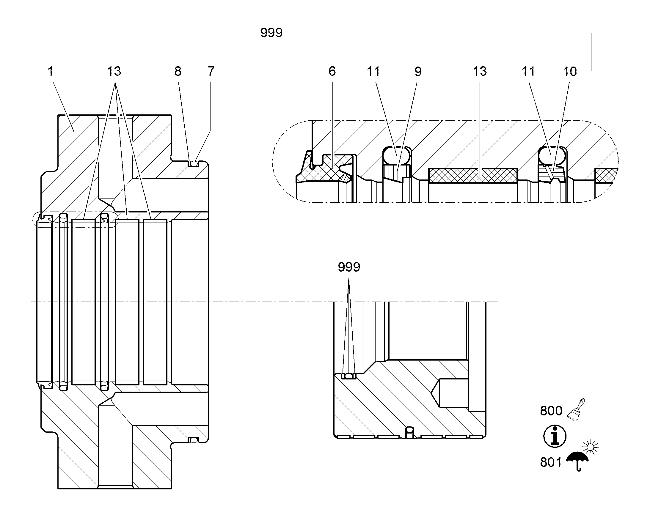 НАПРАВЛЯЮЩЕЕ КОЛЬЦО 170X178X25 11123115 LIEBHERR