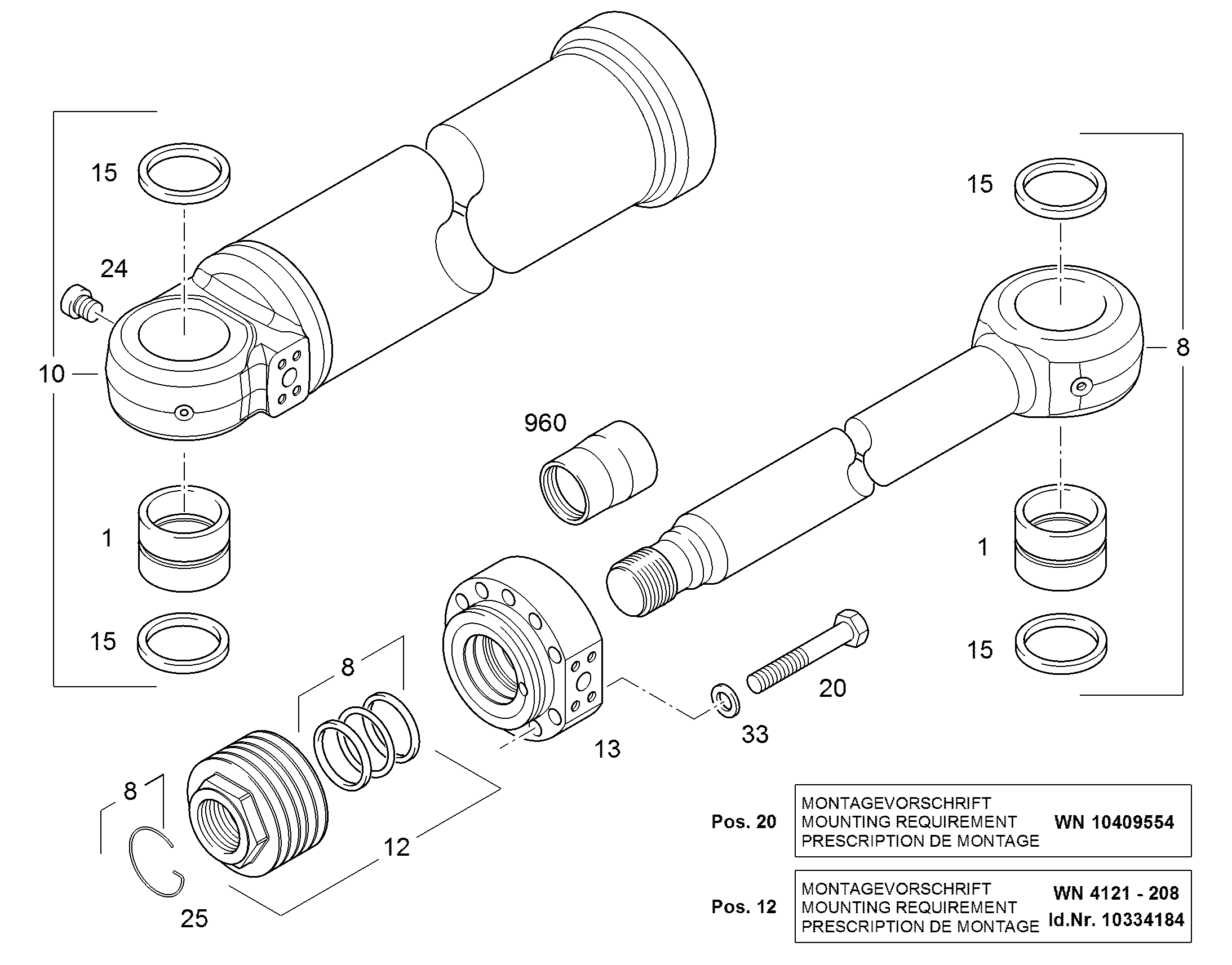 ГИЛЬЗА МОНТАЖНАЯ M76x2X95X115 94032230 LIEBHERR