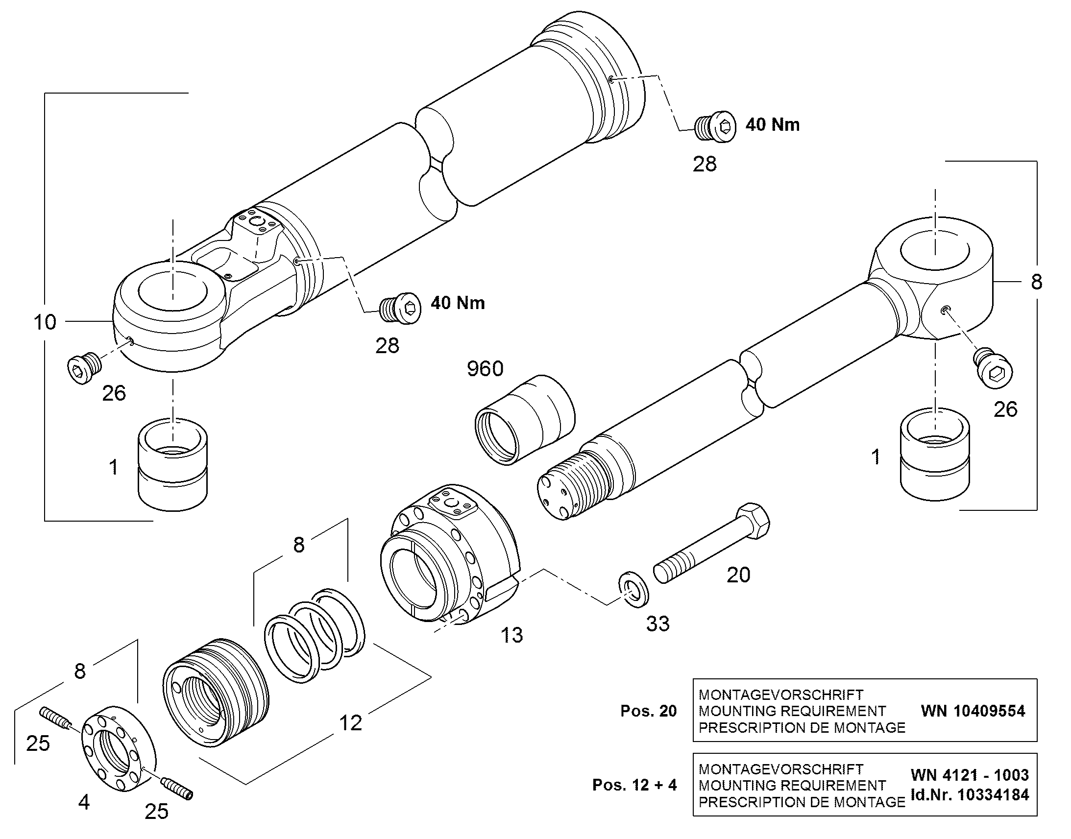 ГАЙКА ПОРШНЯ M170X4 9625378 LIEBHERR