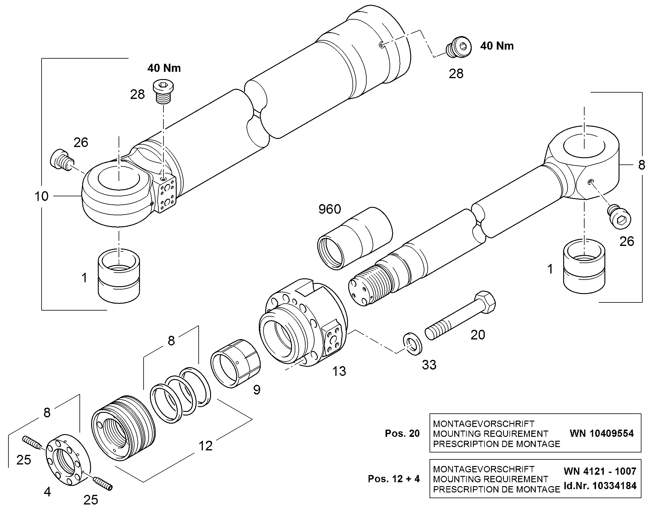 ГАЙКА ПОРШНЯ M160X4 9634441 LIEBHERR