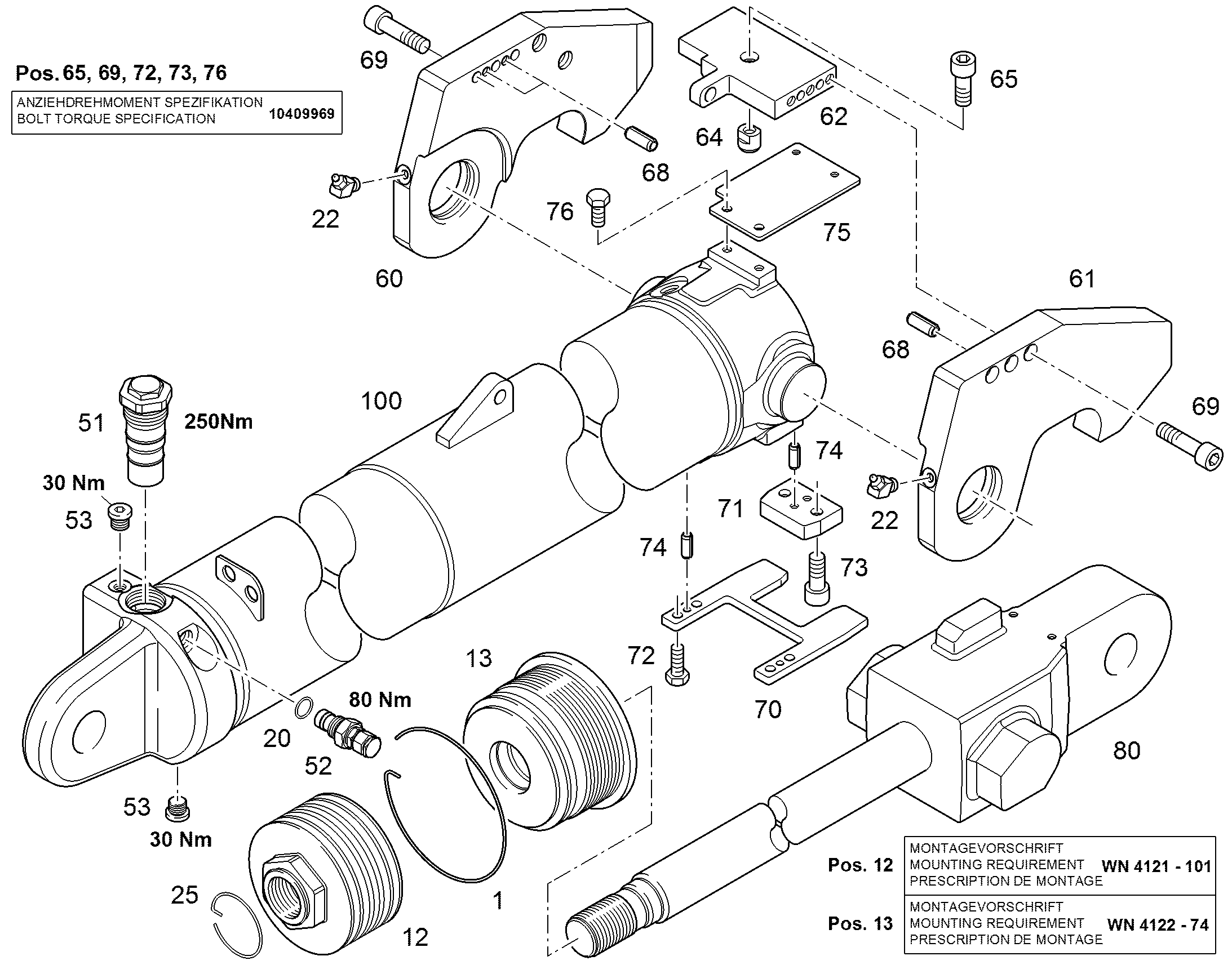 БОЛТ С ШЕСТИГРАННОЙ ГОЛОВКОЙ ISO 4017 M10X20 10.9 FLZN 11002753 LIEBHERR