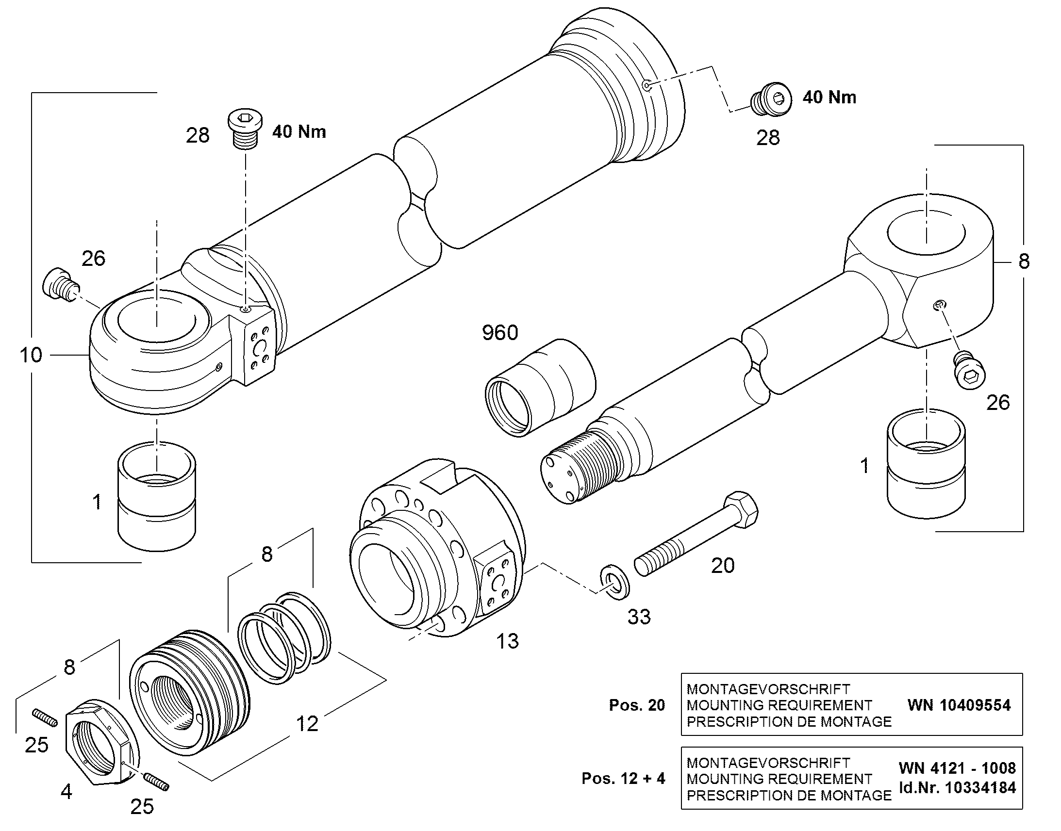 ГИЛЬЗА МОНТАЖНАЯ M180x4X220X267 94008997 LIEBHERR