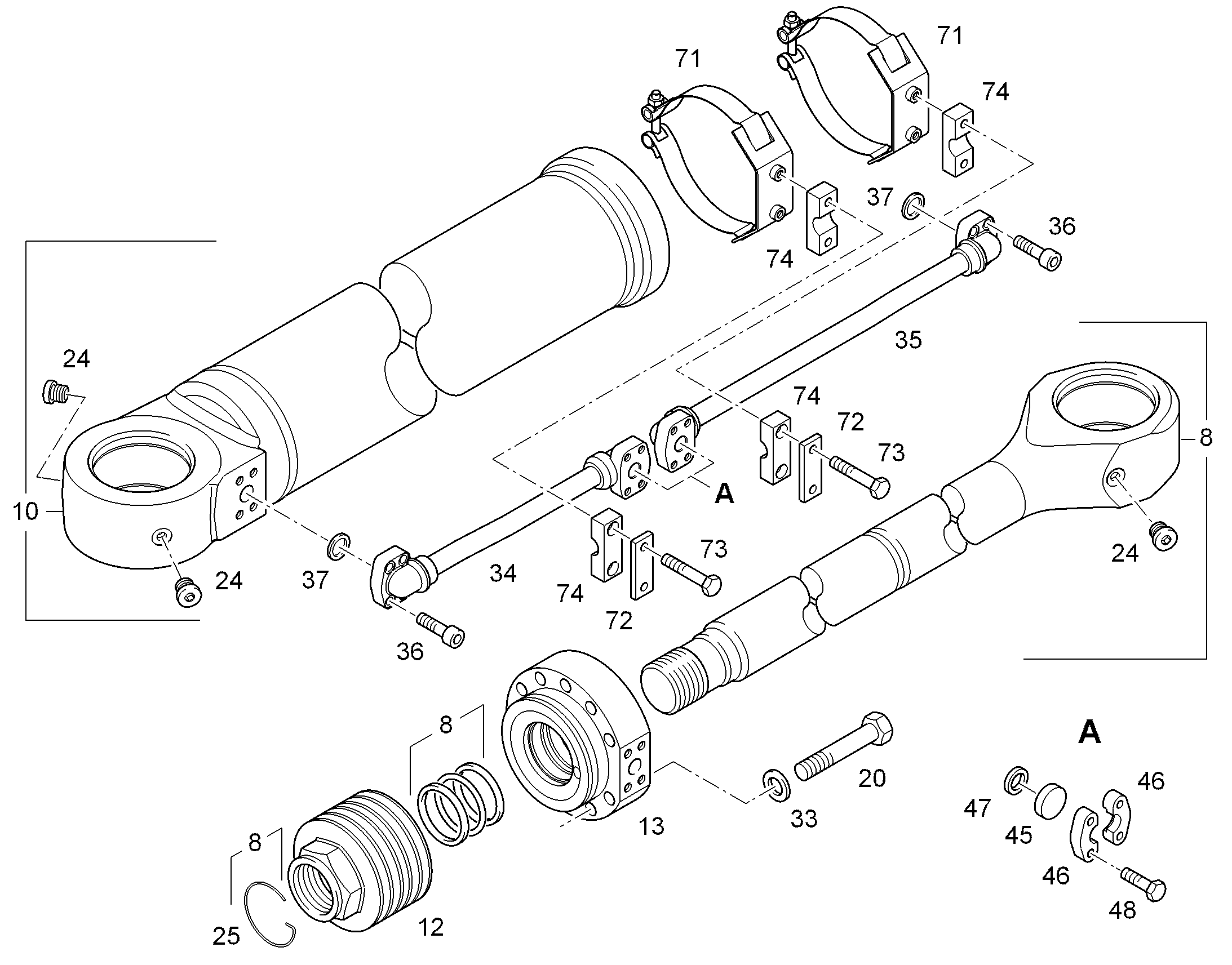 КЛЕММА ПОЛОВИННАЯ DIN 3015-2 S 2 R 25 PP SW 7017206 LIEBHERR