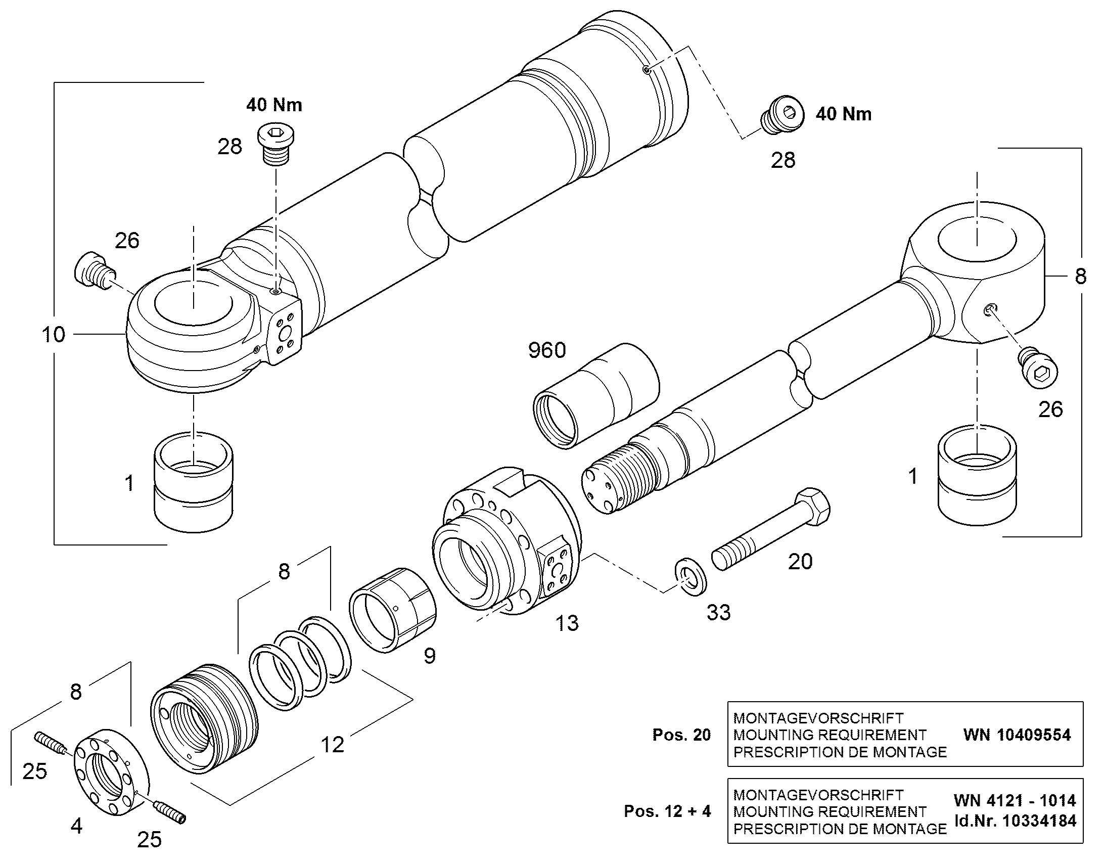 ГИЛЬЗА МОНТАЖНАЯ 94014968 LIEBHERR