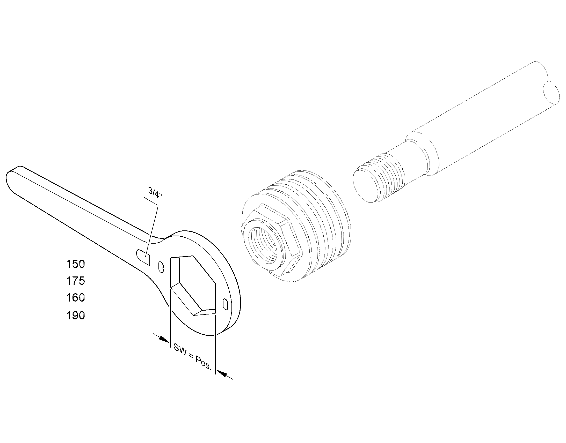 КЛЮЧ ПОРШНЯ МОНТАЖНЫЙ SWSW 175 9584641 LIEBHERR