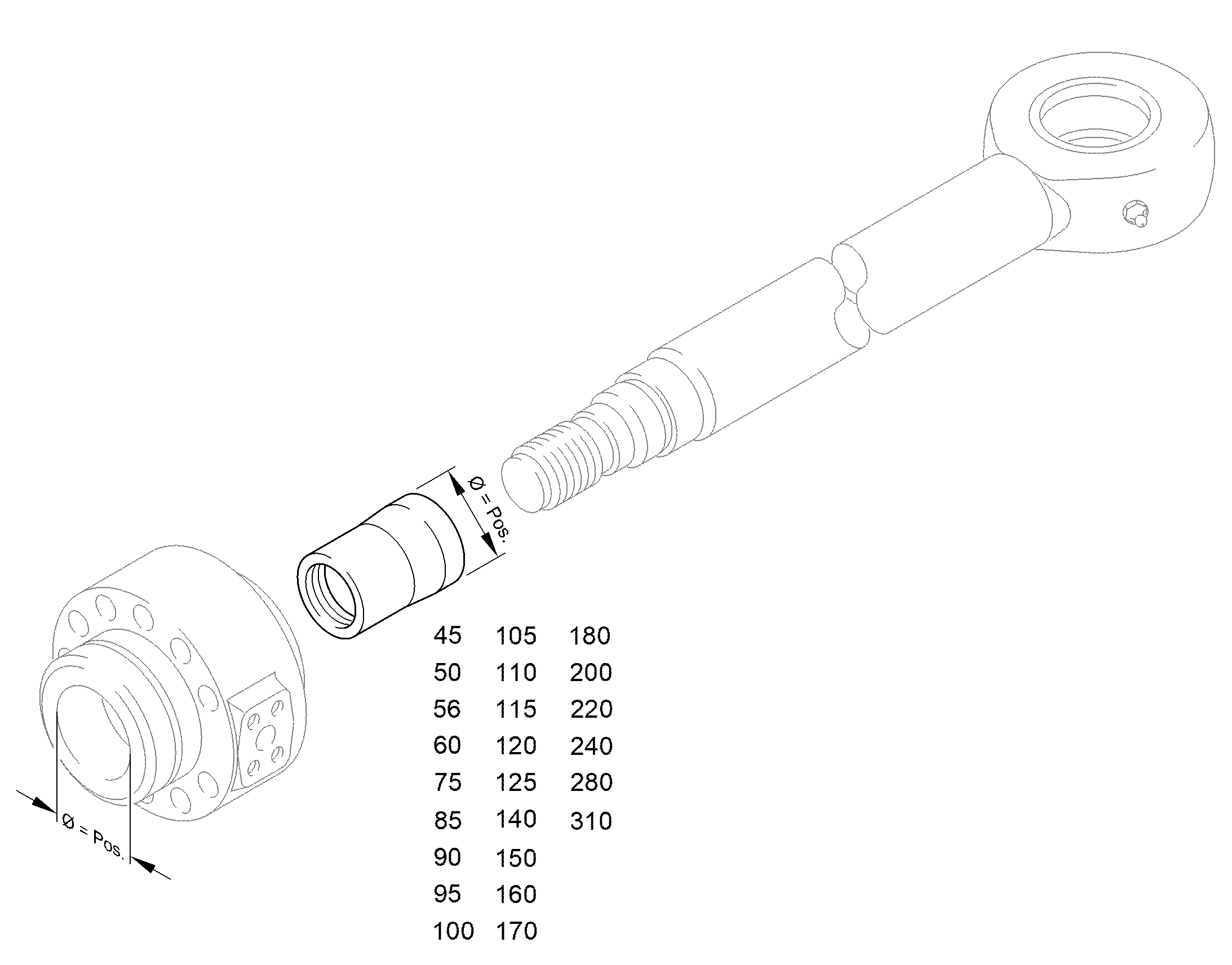 ГИЛЬЗА МОНТАЖНАЯ M110x3X139,9X170 94057657 LIEBHERR