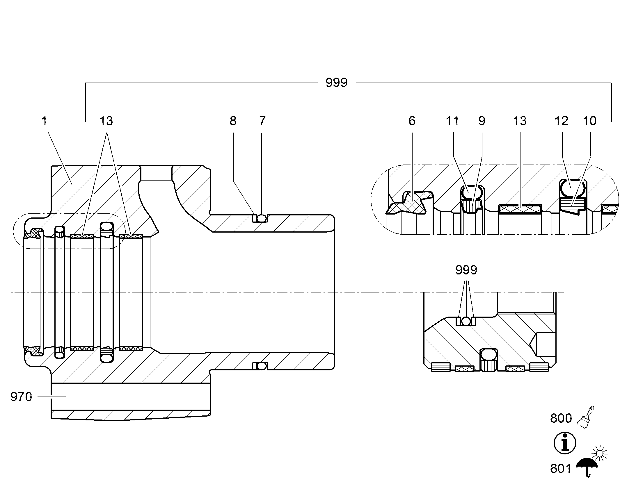УПЛОТНЕНИЕ ШАТУНА 70,0X90,5X8,1 7018462 LIEBHERR