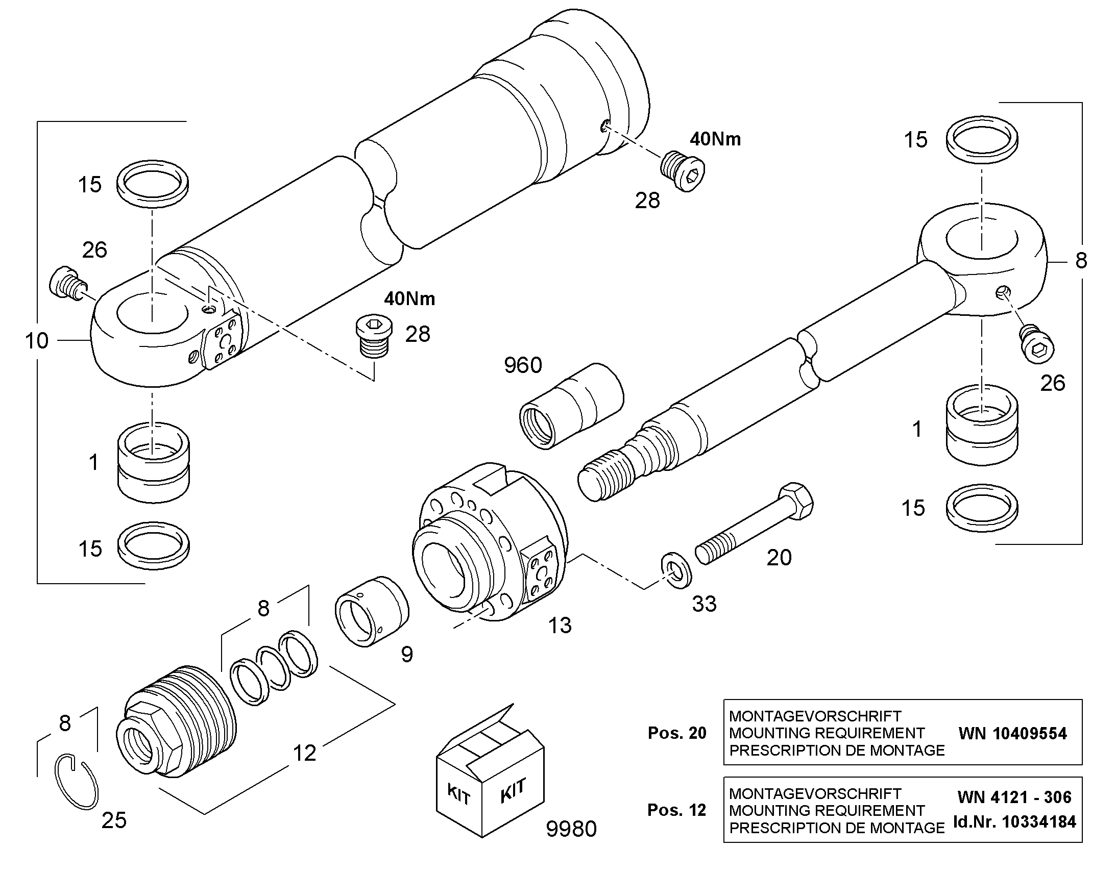 КОМПЛ.ИЗНАШИВАЮЩИХСЯ ДЕТАЛ.ДЛЯ 94079629 LIEBHERR