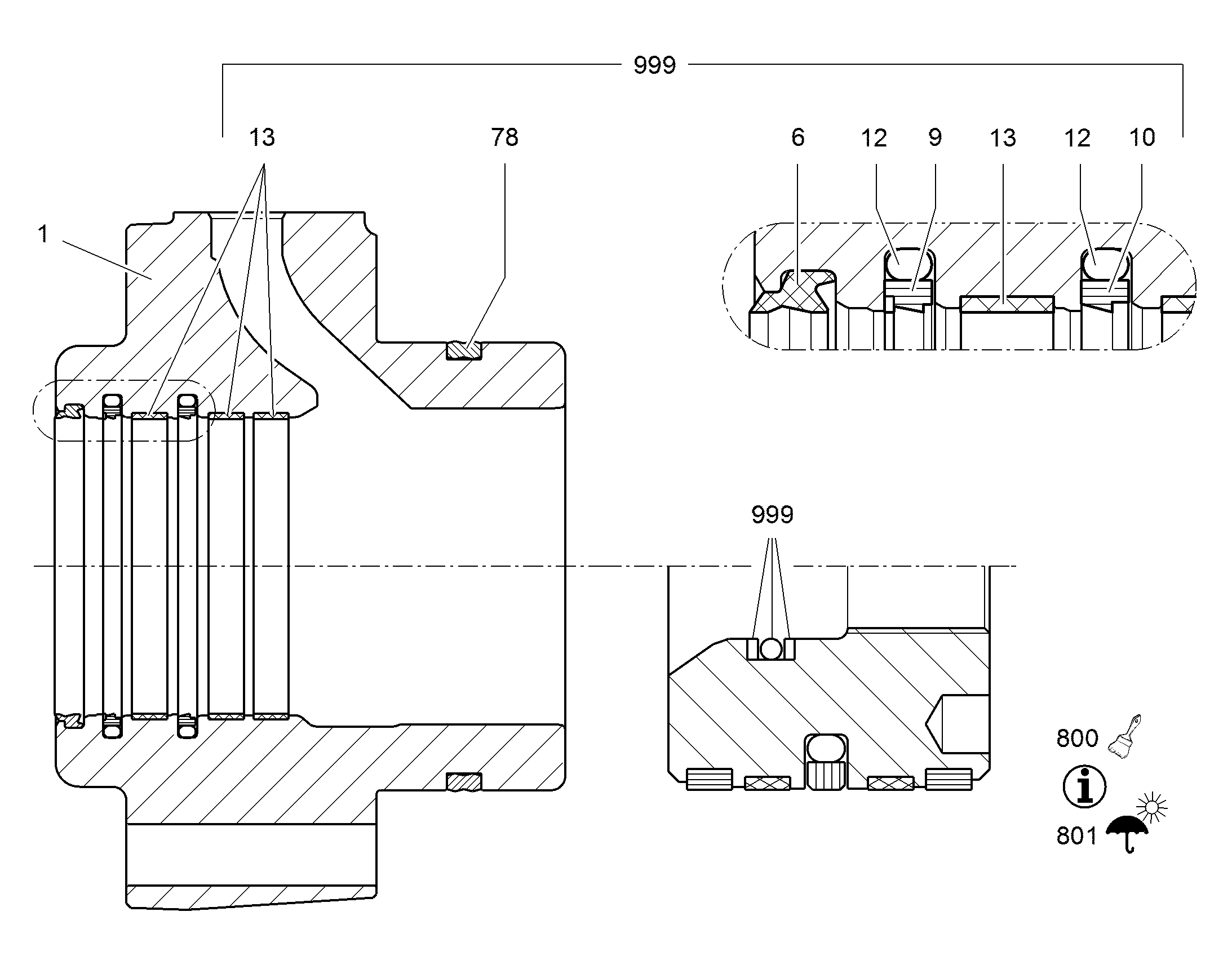 НАПРАВЛЯЮЩЕЕ КОЛЬЦО 125X130X15 11123116 LIEBHERR