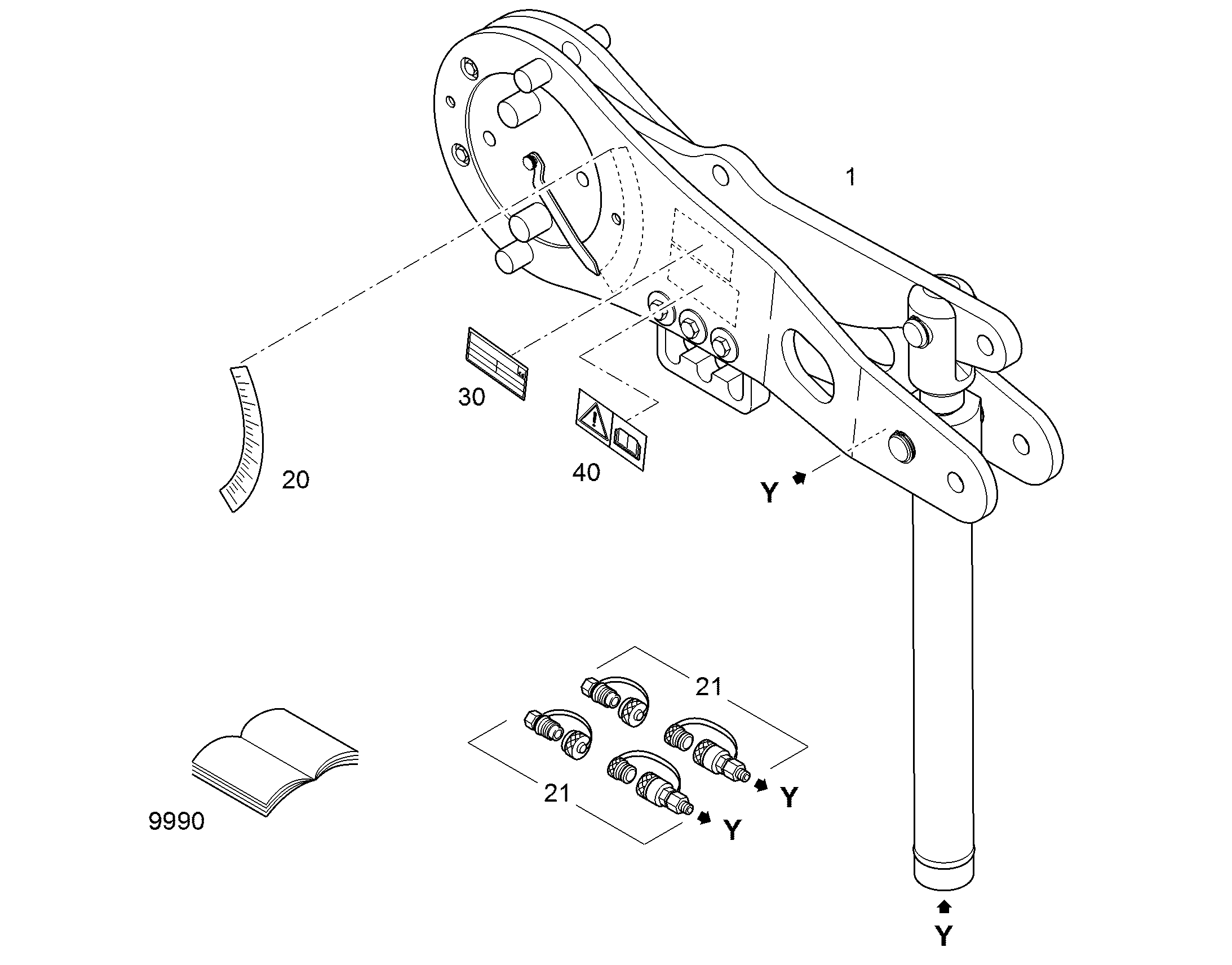 ТАБЛИЧКА UNFALLVERHUETUNG 120mmX60mm 9619936 LIEBHERR