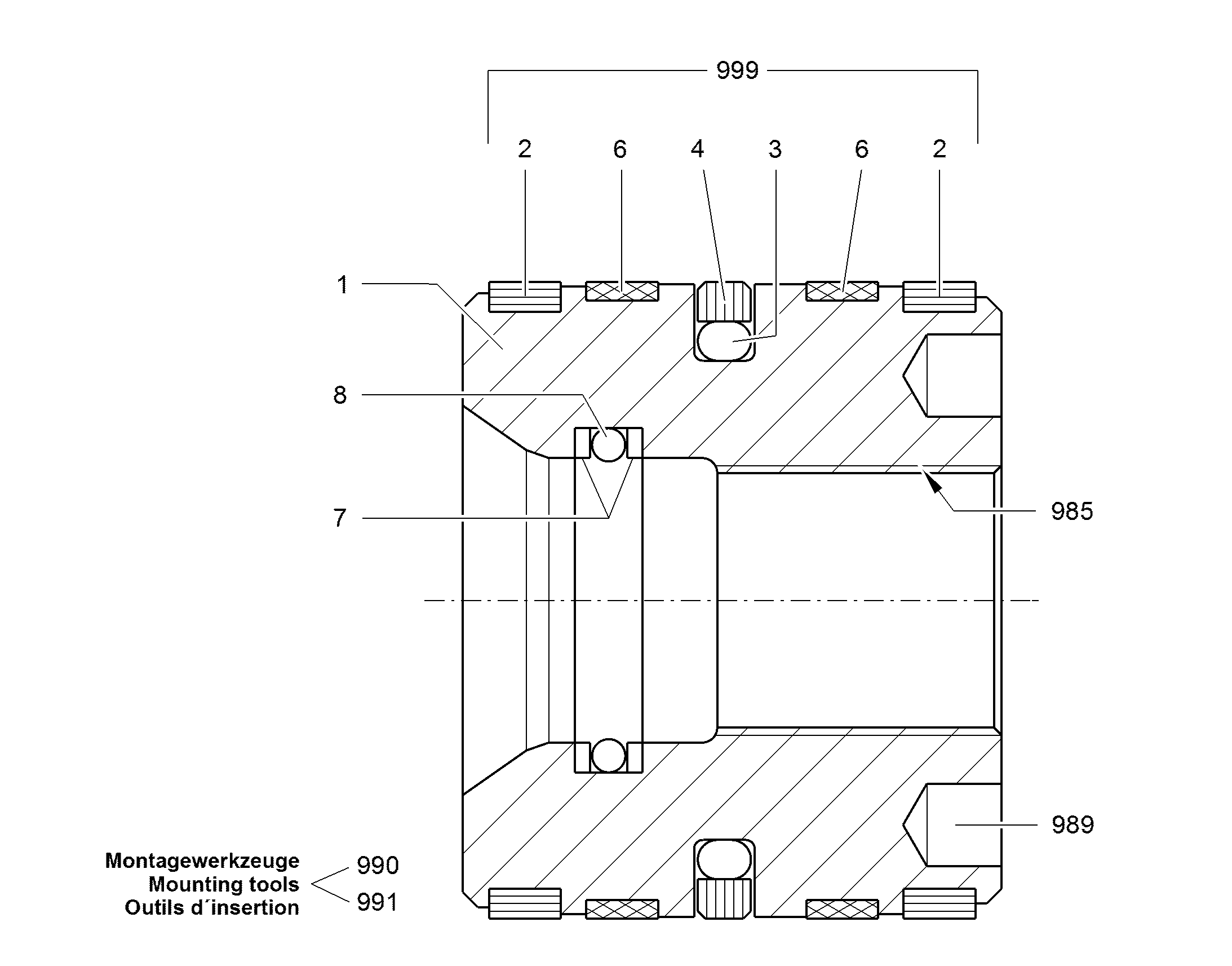 КОМПЛЕКТ УПЛОТНЕНИЙ ПОРШНЯ d=110 9177616 LIEBHERR