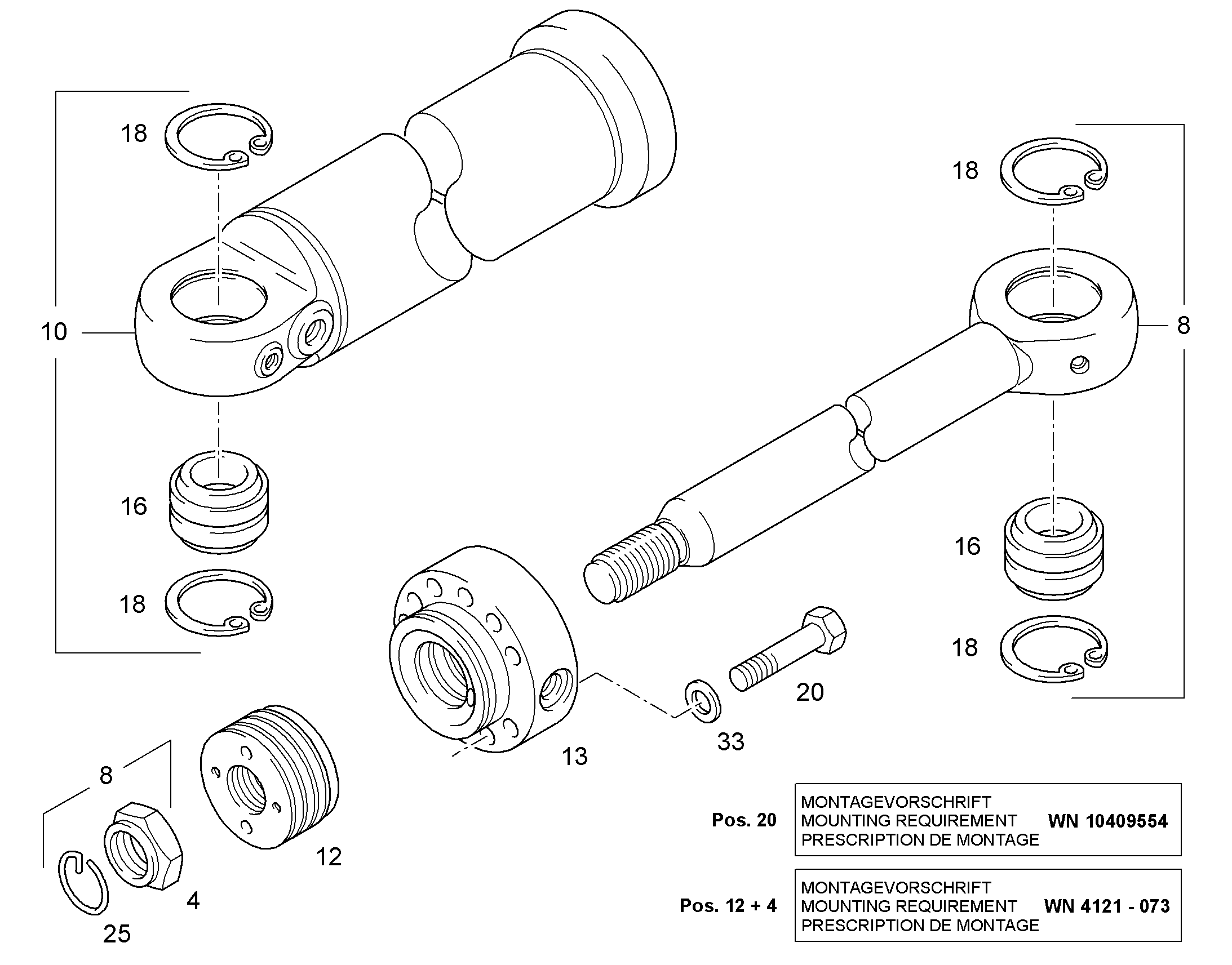 БОЛТ С ШЕСТИГРАННОЙ ГОЛОВКОЙ ISO 4014 M12X55 10.9 FLZN 10228170 LIEBHERR