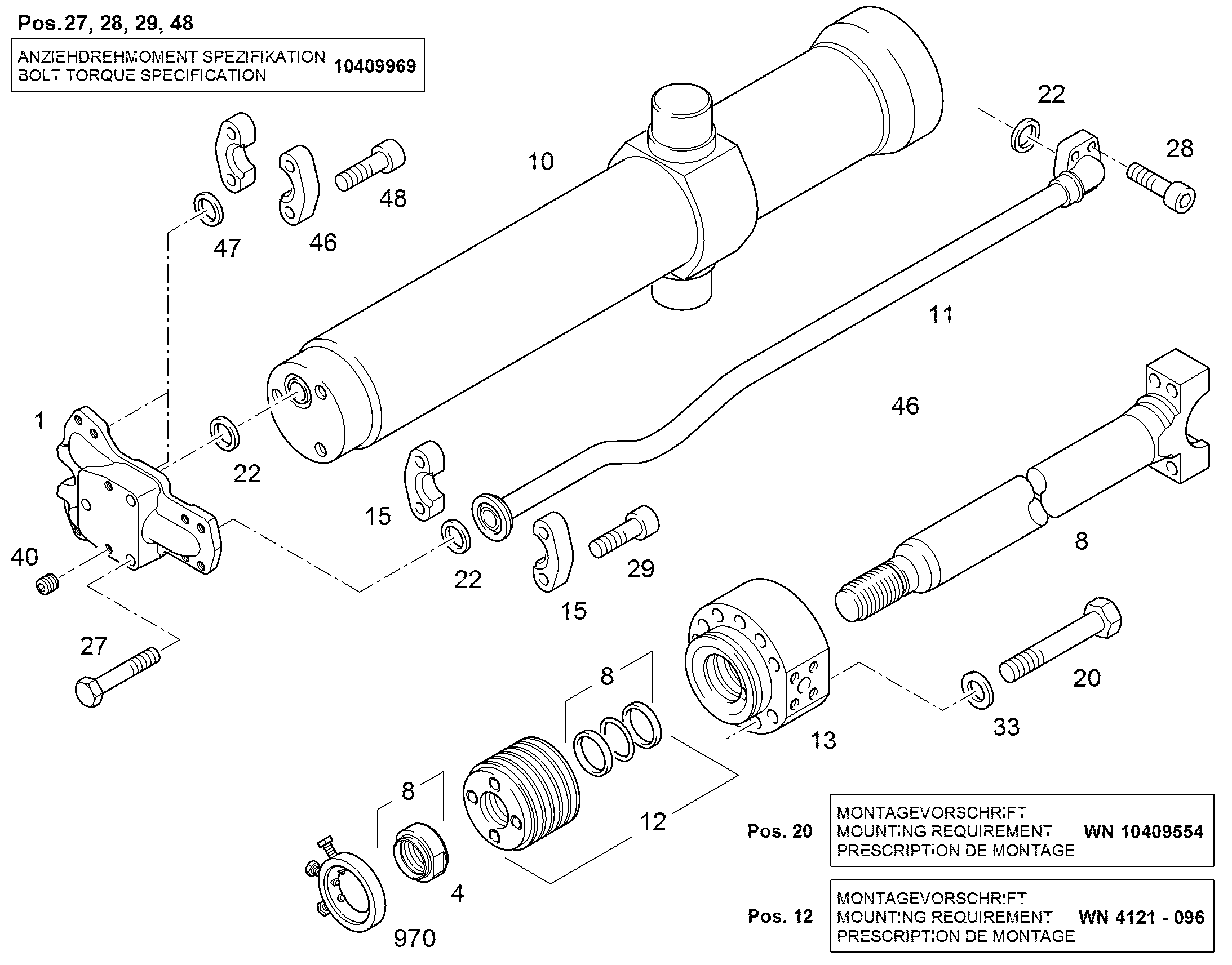 БОЛТ С ШЕСТИГРАННОЙ ГОЛОВКОЙ ISO 4014 M12X75 8.8 FLZN 10875507 LIEBHERR