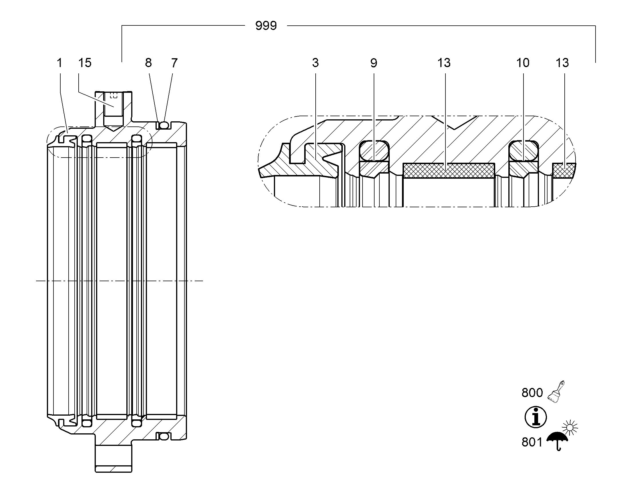 МАСЛОСЪЕМНОЕ КОЛЬЦО 200X219X11 11697031 LIEBHERR