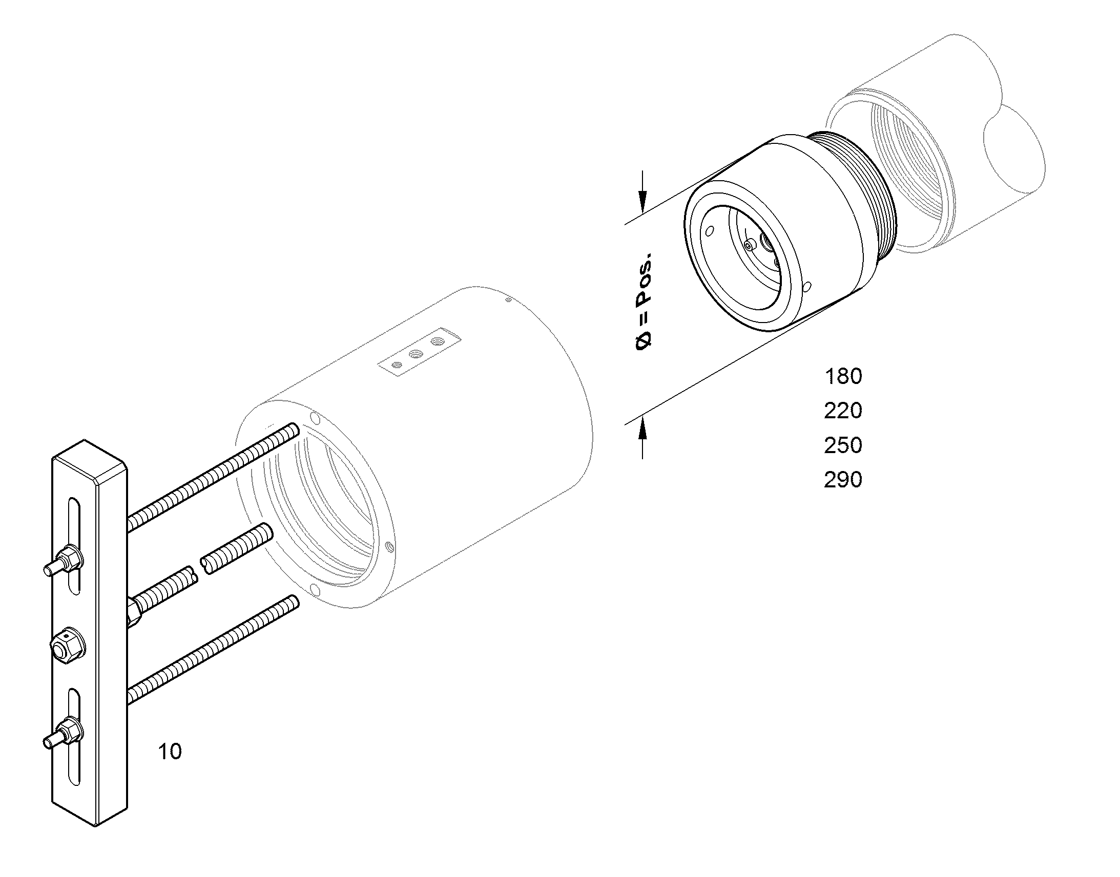 МОНТАЖНЫЙ СТЕРЖЕНЬ 94047351 LIEBHERR