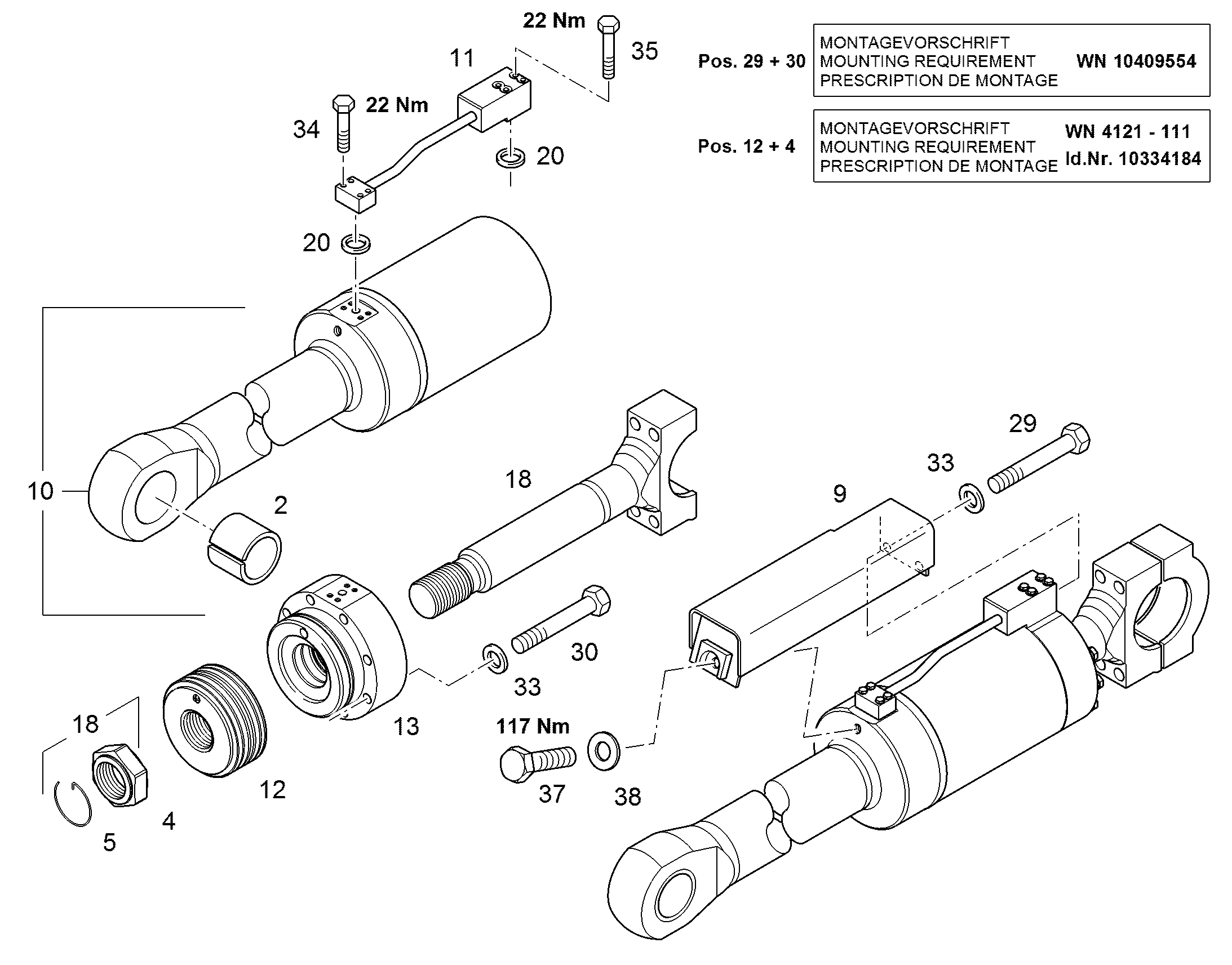 БОЛТ С ШЕСТИГРАННОЙ ГОЛОВКОЙ ISO 4017 M12X25 10.9 FLZN 10800024 LIEBHERR