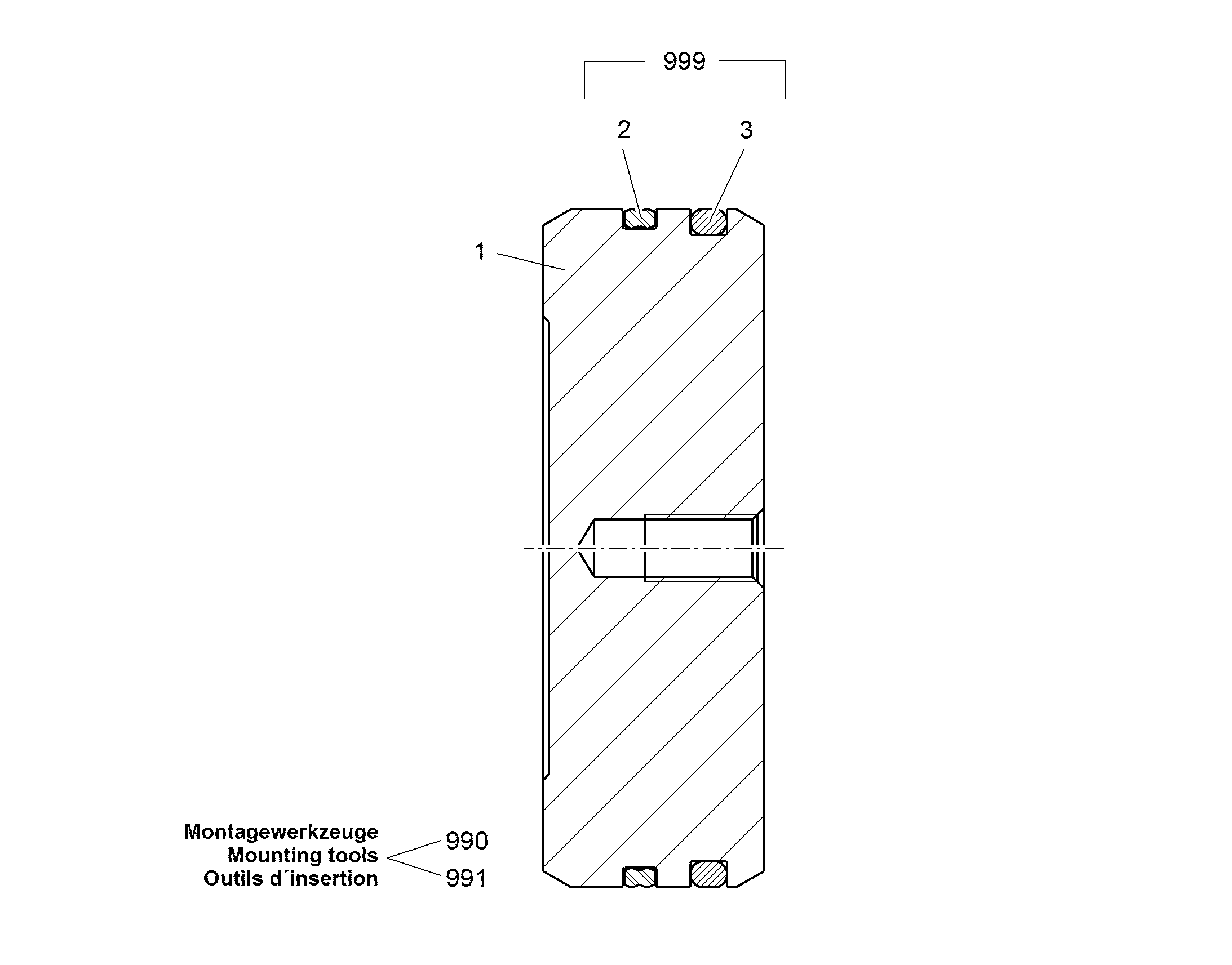 ГИЛЬЗА МОНТАЖНАЯ f. Turcon-Glyd-Ring 96X125X121 12426687 LIEBHERR