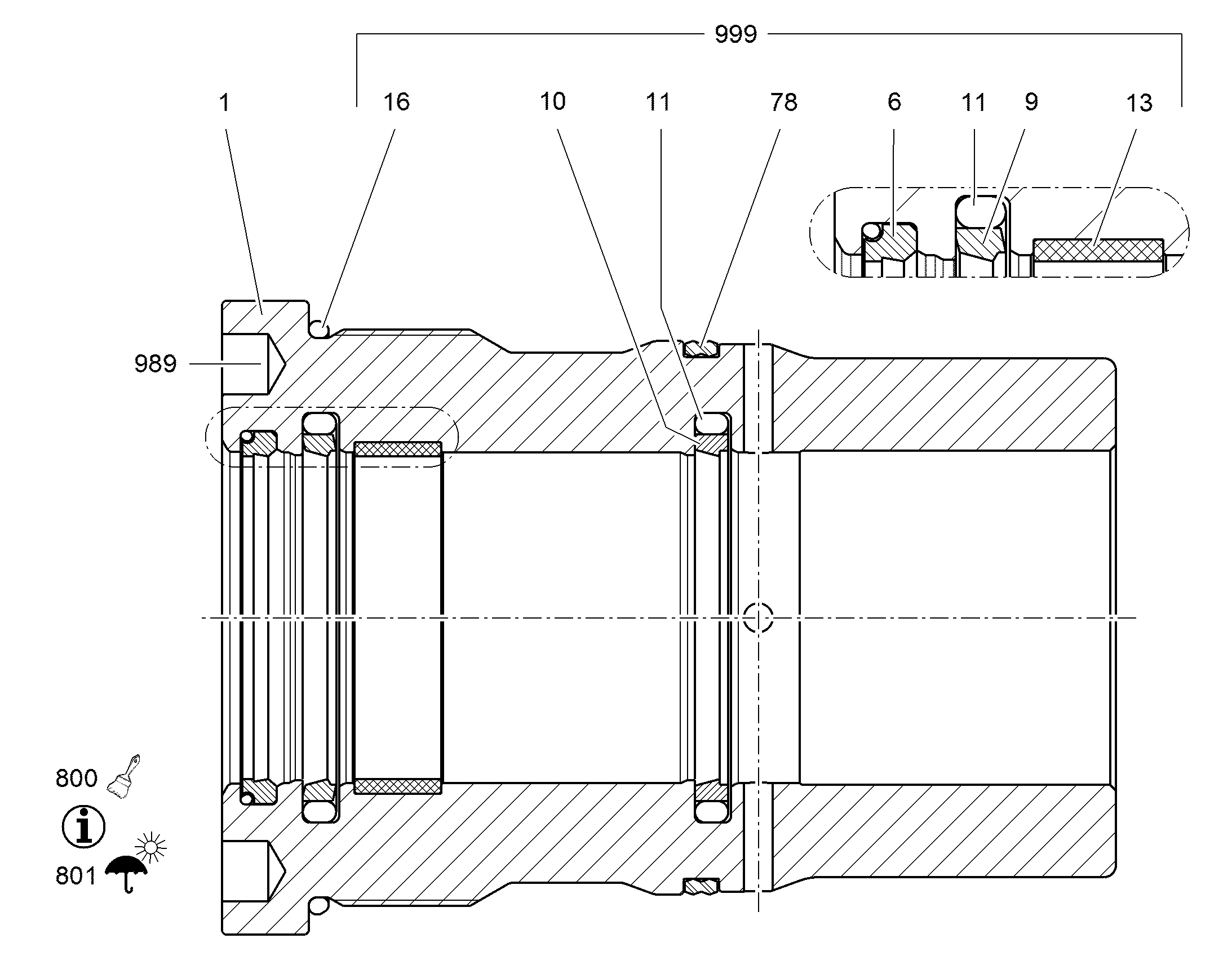 МАСЛОСЪЕМНОЕ КОЛЬЦО 56X64,8X6,3 11836392 LIEBHERR