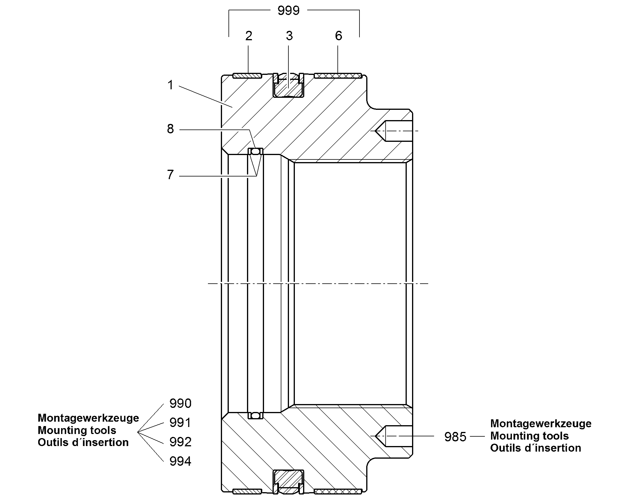 ПРОМЕЖУТОЧНОЕ КОЛЬЦО 160/215X39 11683233 LIEBHERR