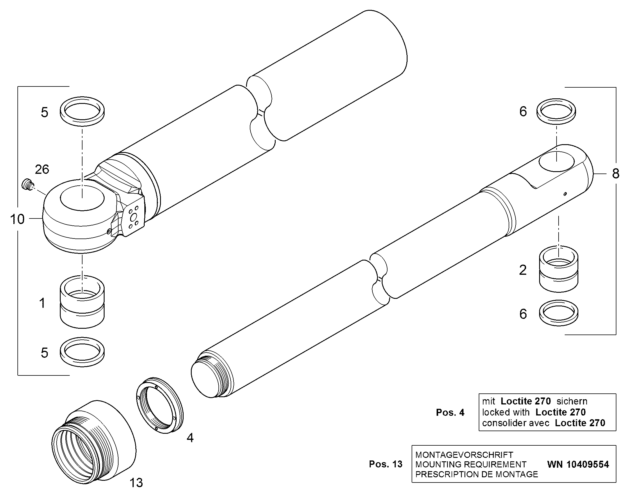 ГАЙКА ПОРШНЯ M200X4 12410149 LIEBHERR