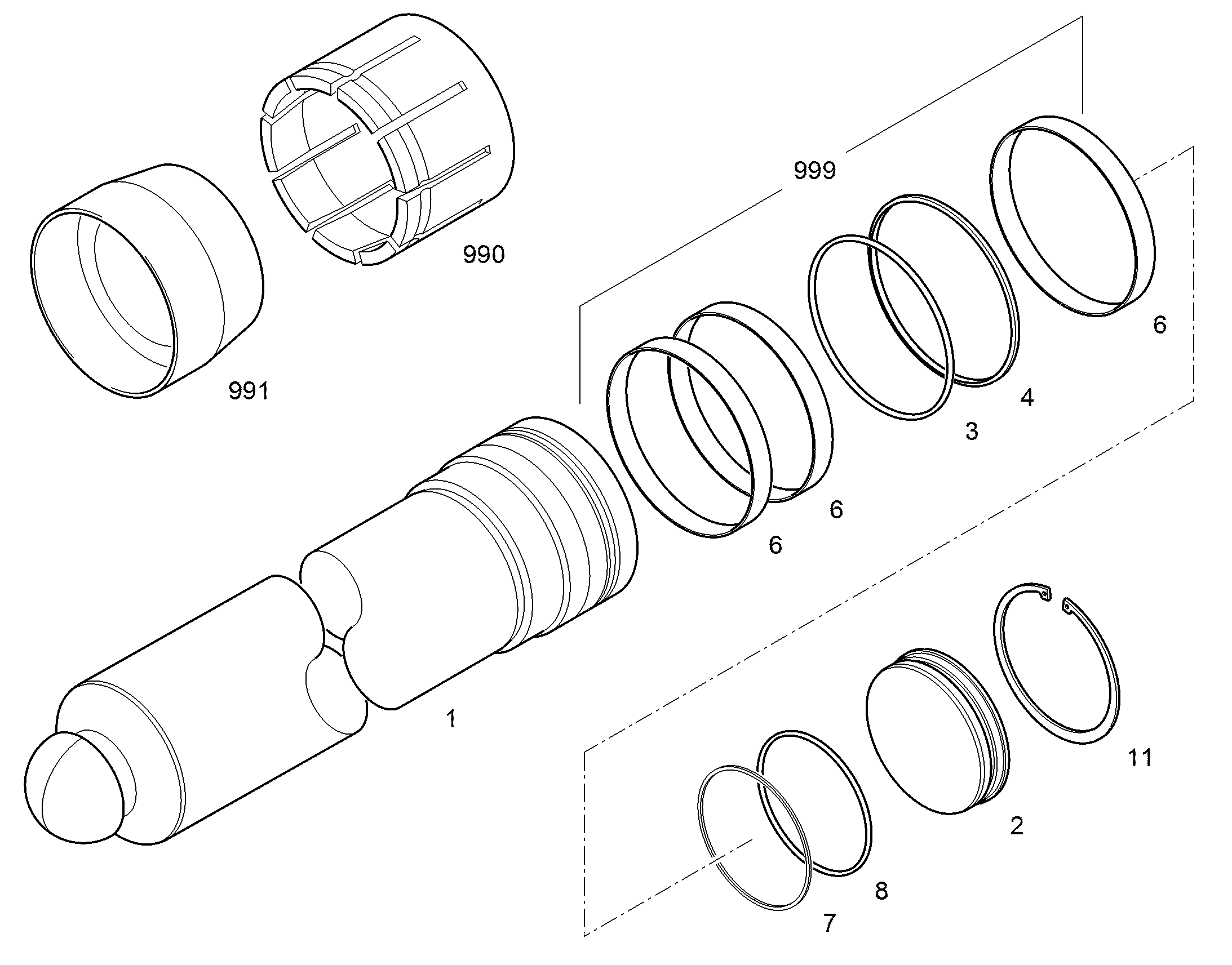 ГИЛЬЗА МОНТАЖНАЯ f. Glyd-Ring X200 12439601 LIEBHERR