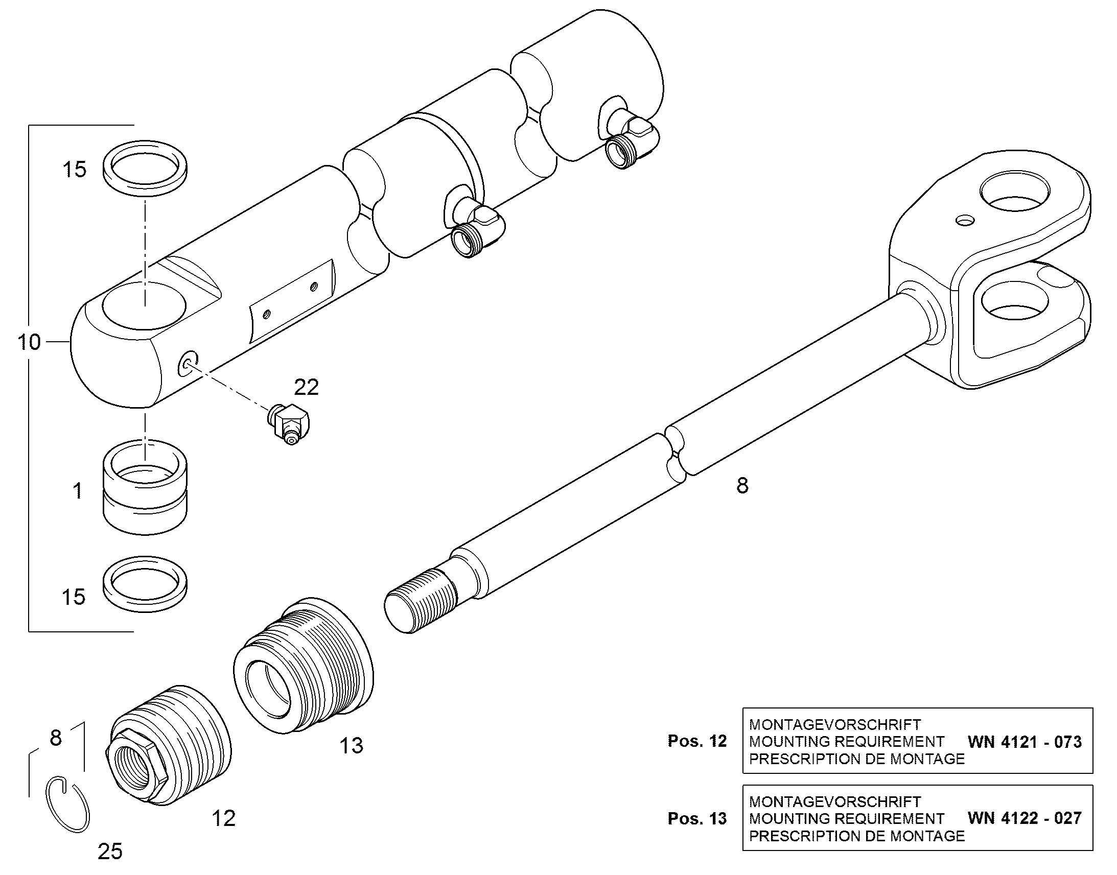 НИППЕЛЬ СМАЗОЧНЫЙ КОНУСНЫЙ DIN 71412 B M10X1 774304501 LIEBHERR