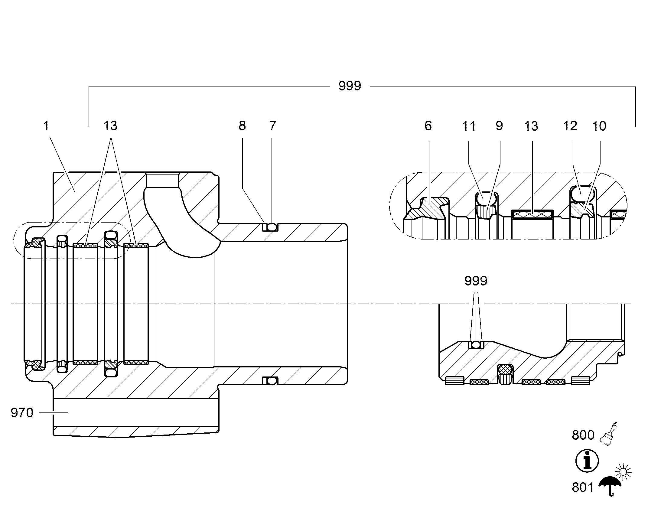 К-Т УПЛОТН.ОПОРЫ ШАТУНА 70 12463693 LIEBHERR