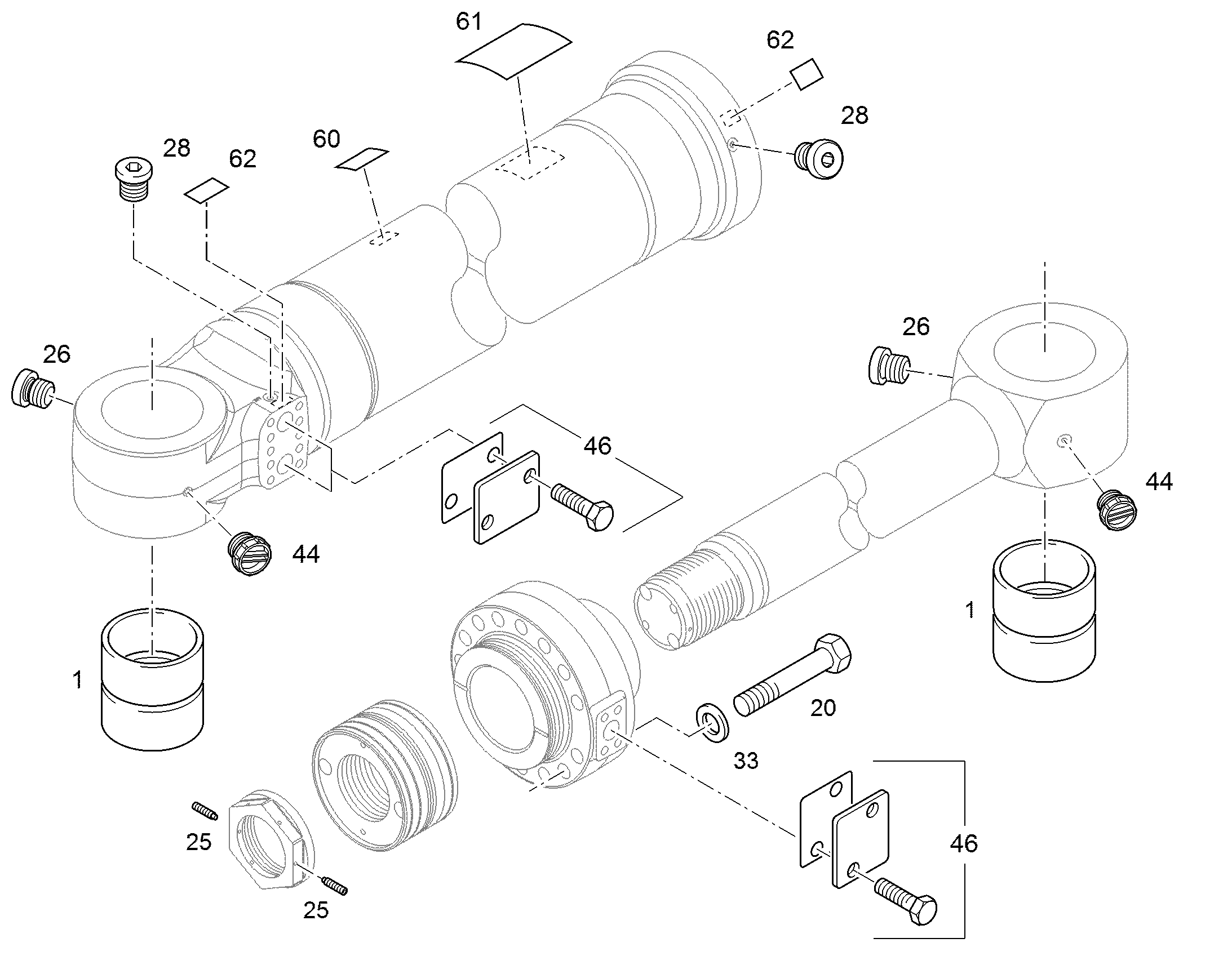 БОЛТ С ШЕСТИГРАННОЙ ГОЛОВКОЙ ISO 4014 M36X200 10.9 FLZN 11007732 LIEBHERR