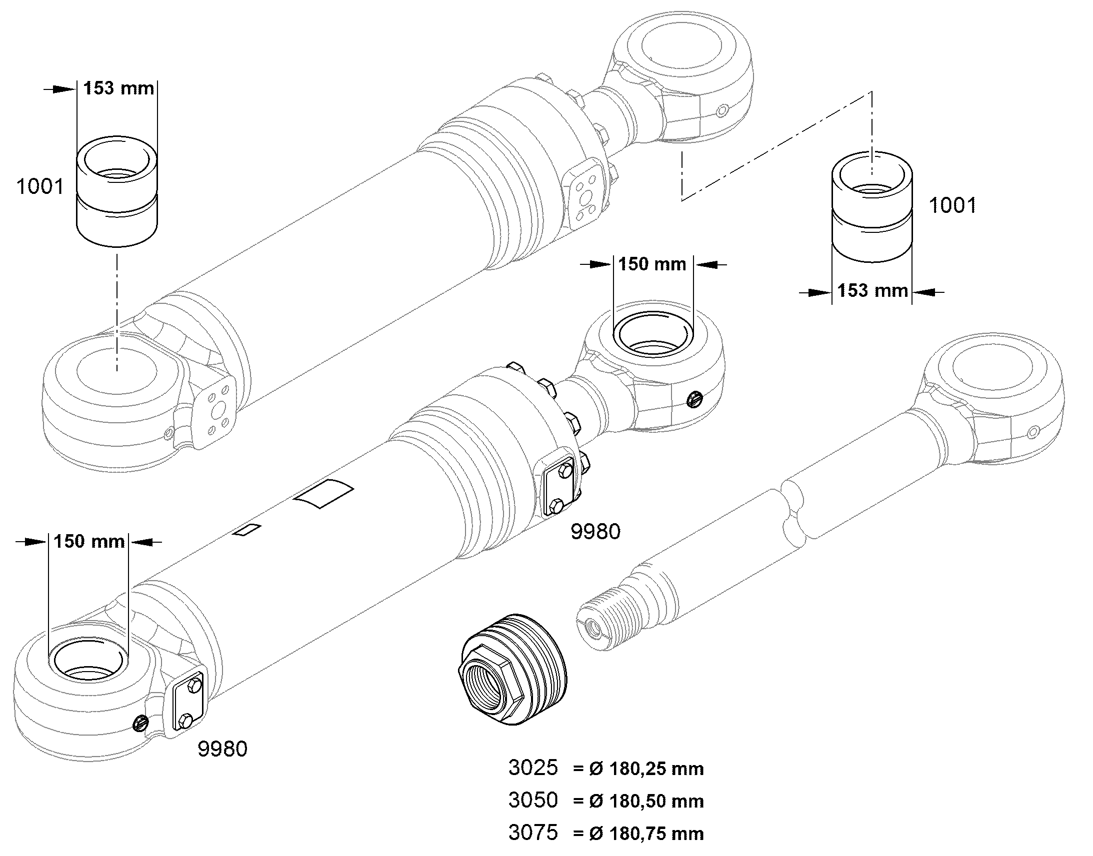 СТАЛЬНАЯ ВТУЛКА A1 120/153X105 11079115 LIEBHERR