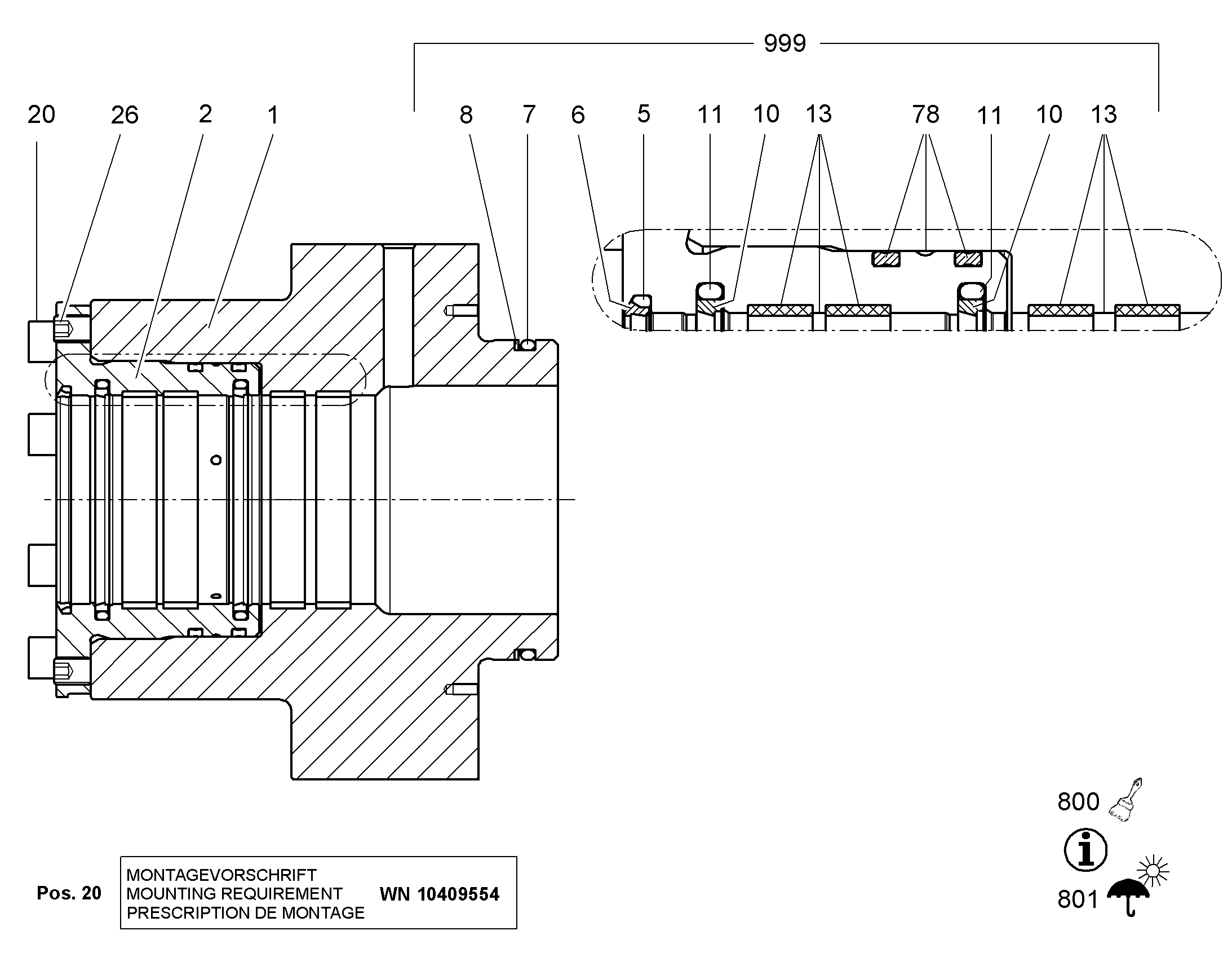 МАСЛОСЪЕМНОЕ КОЛЬЦО 90X102,2X8,1 12225696 LIEBHERR