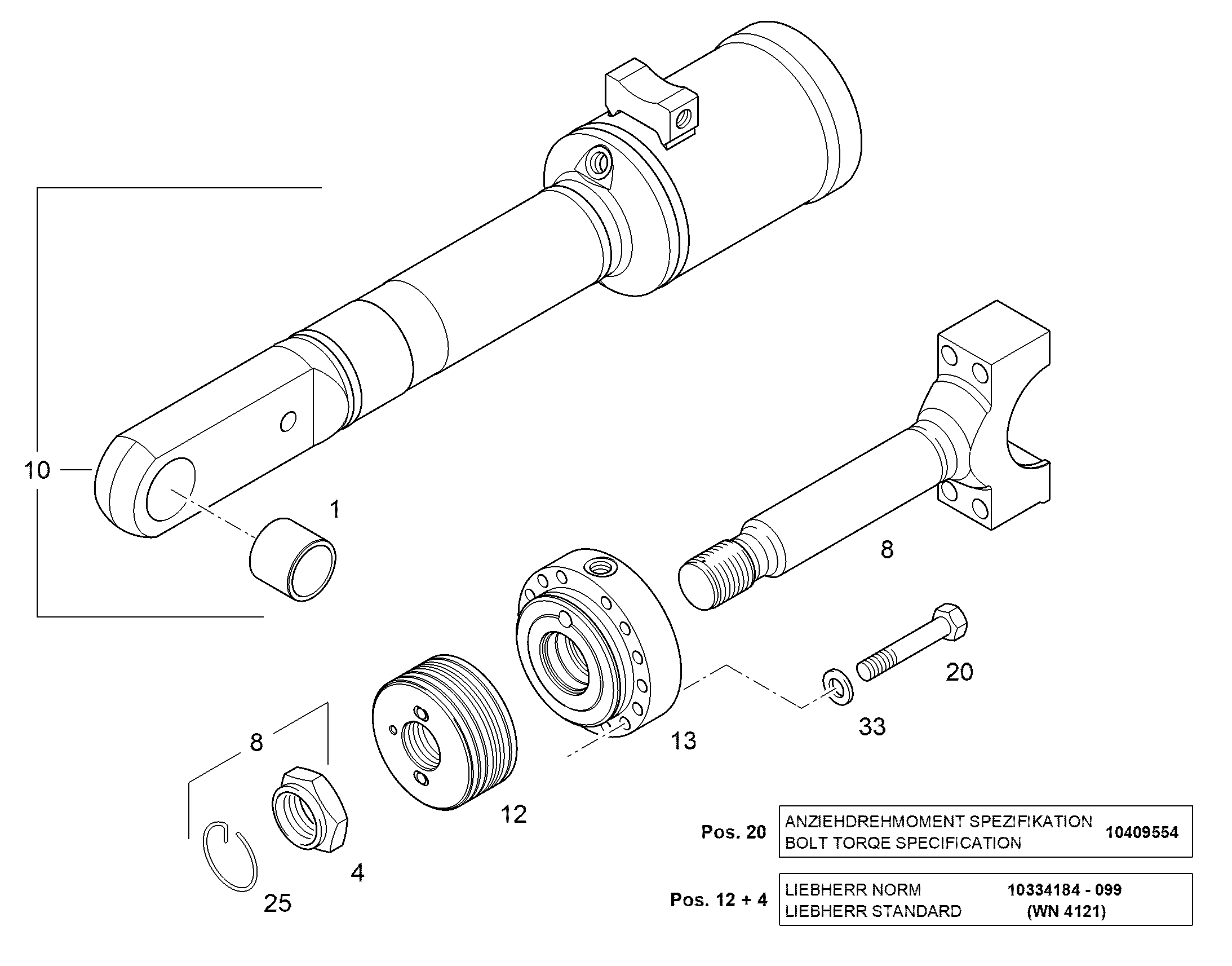 ПОДШИПНИК ШАТУНА 12818020 LIEBHERR