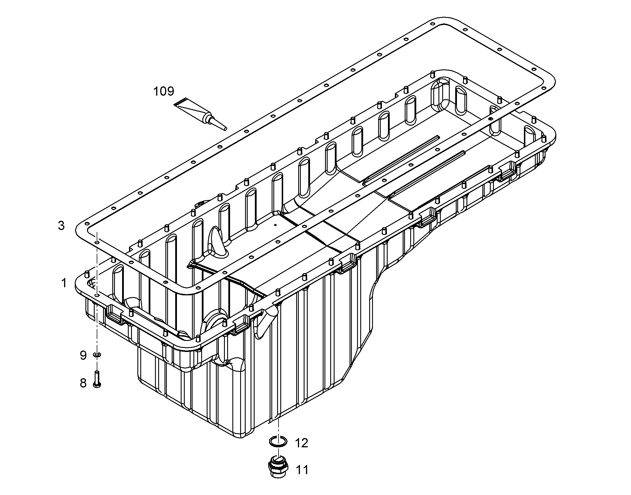 МАСЛЯНЫЙ ПОДДОН МОНТИРОВАН 9269769 LIEBHERR