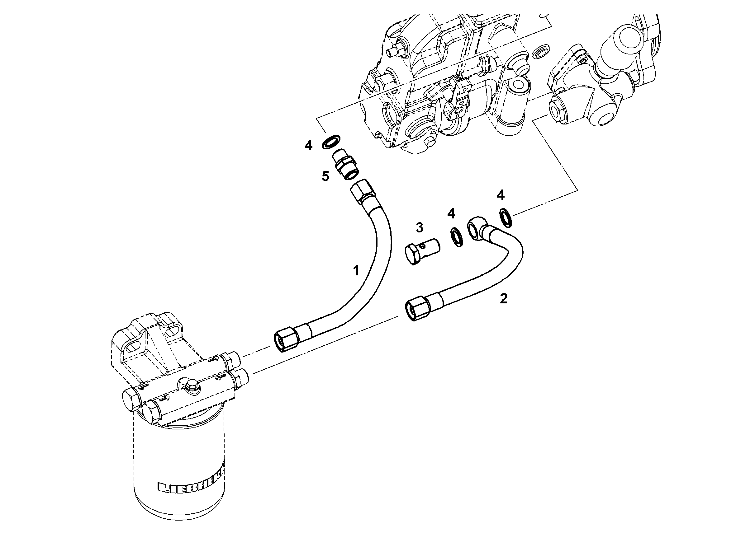 ШЛАНГОПРОВОД 9075157 LIEBHERR