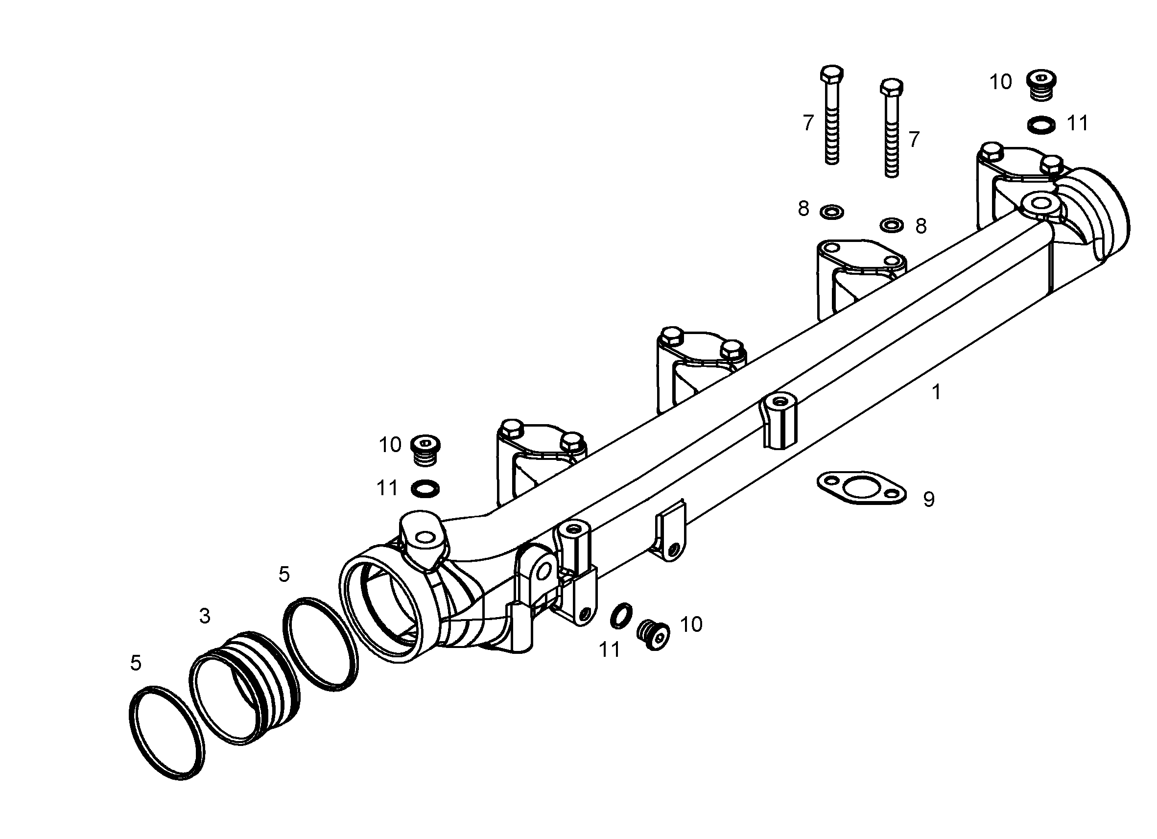 КОЛЛЕКТОР ВОДЯНОЙ 9078411 LIEBHERR