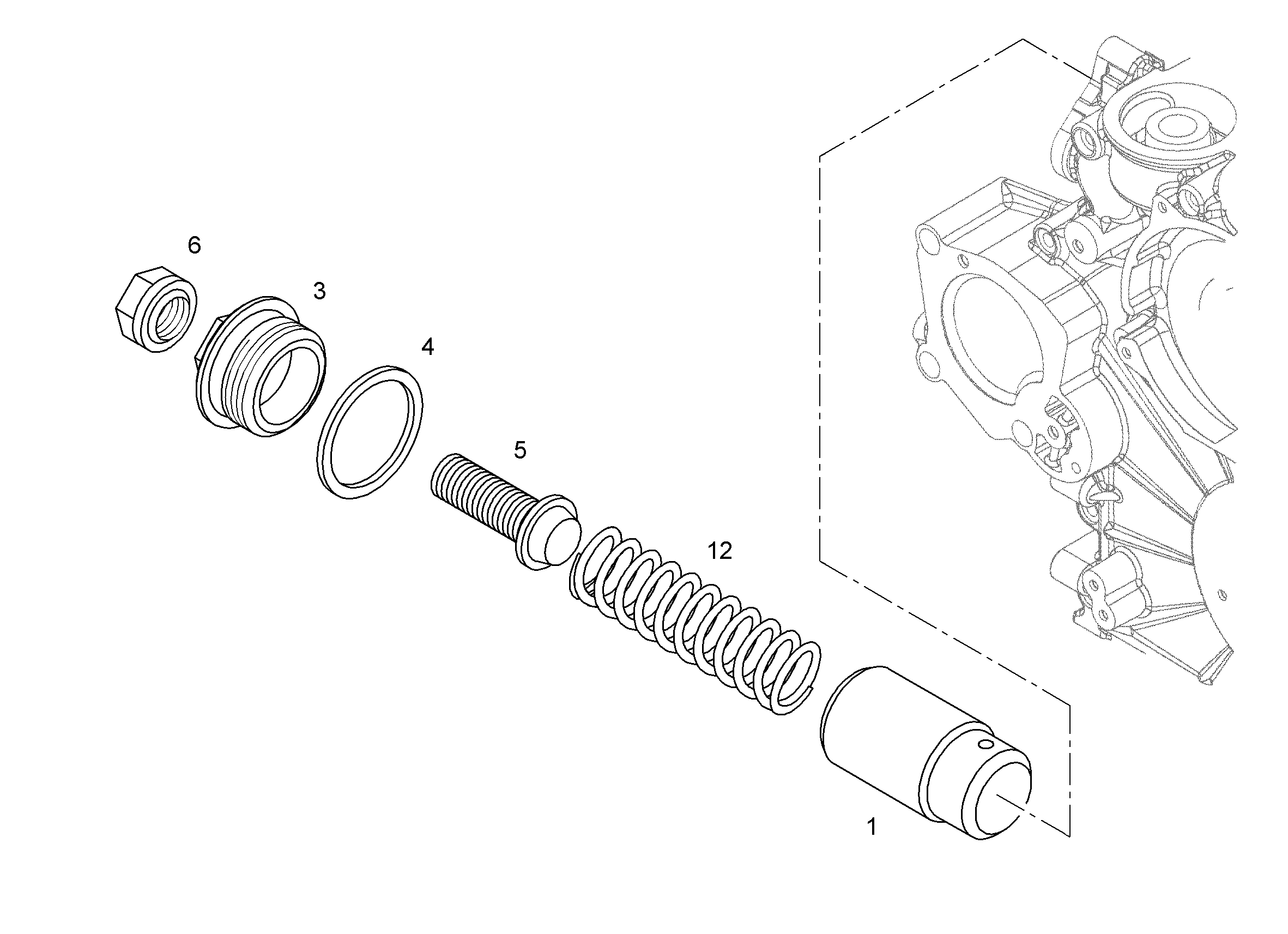 ВИНТ РЕГУЛИРОВОЧНЫЙ M12X36X4 8.8 FE/ZN 5A 9075642 LIEBHERR