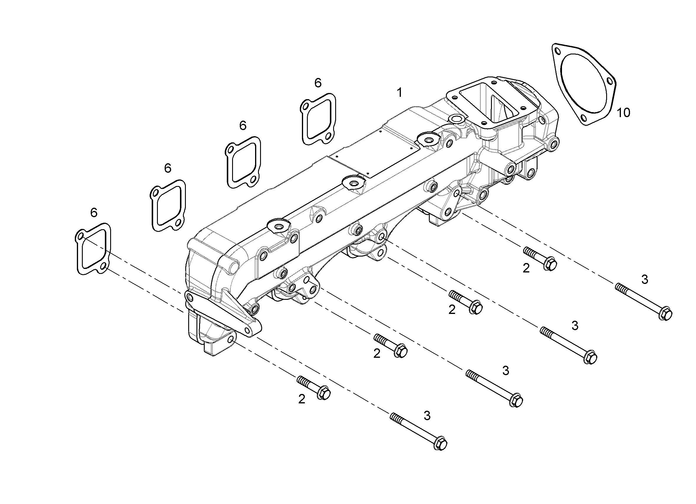 БОЛТ С ШЕСТИГРАННОЙ ГОЛОВКОЙ DIN 6921 M10X50 8.8 A3C 10005461 LIEBHERR
