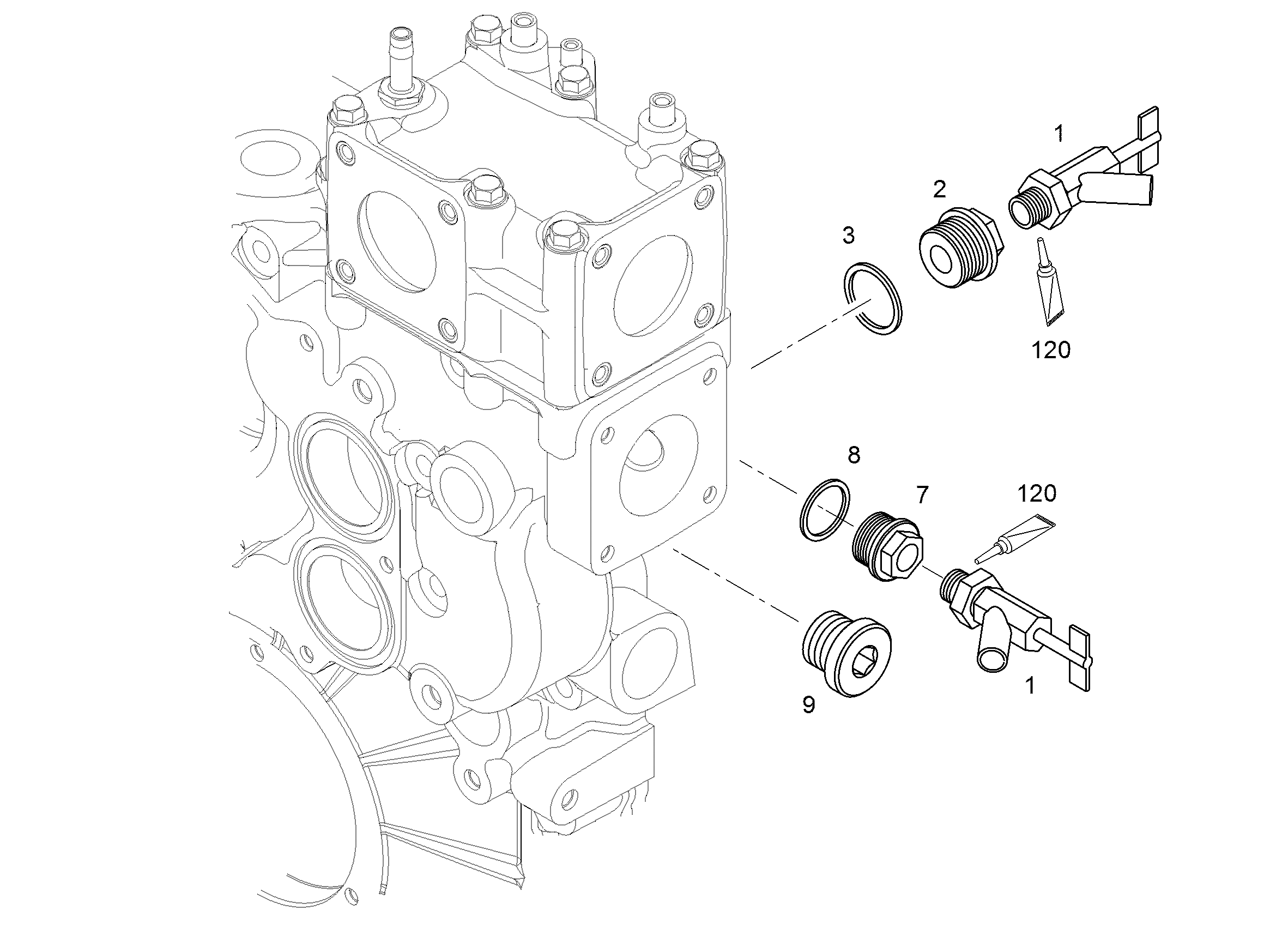 ШТУЦЕР ПЕРЕХОДНОЙ M26X1,5/M16X1,5 10118360 LIEBHERR