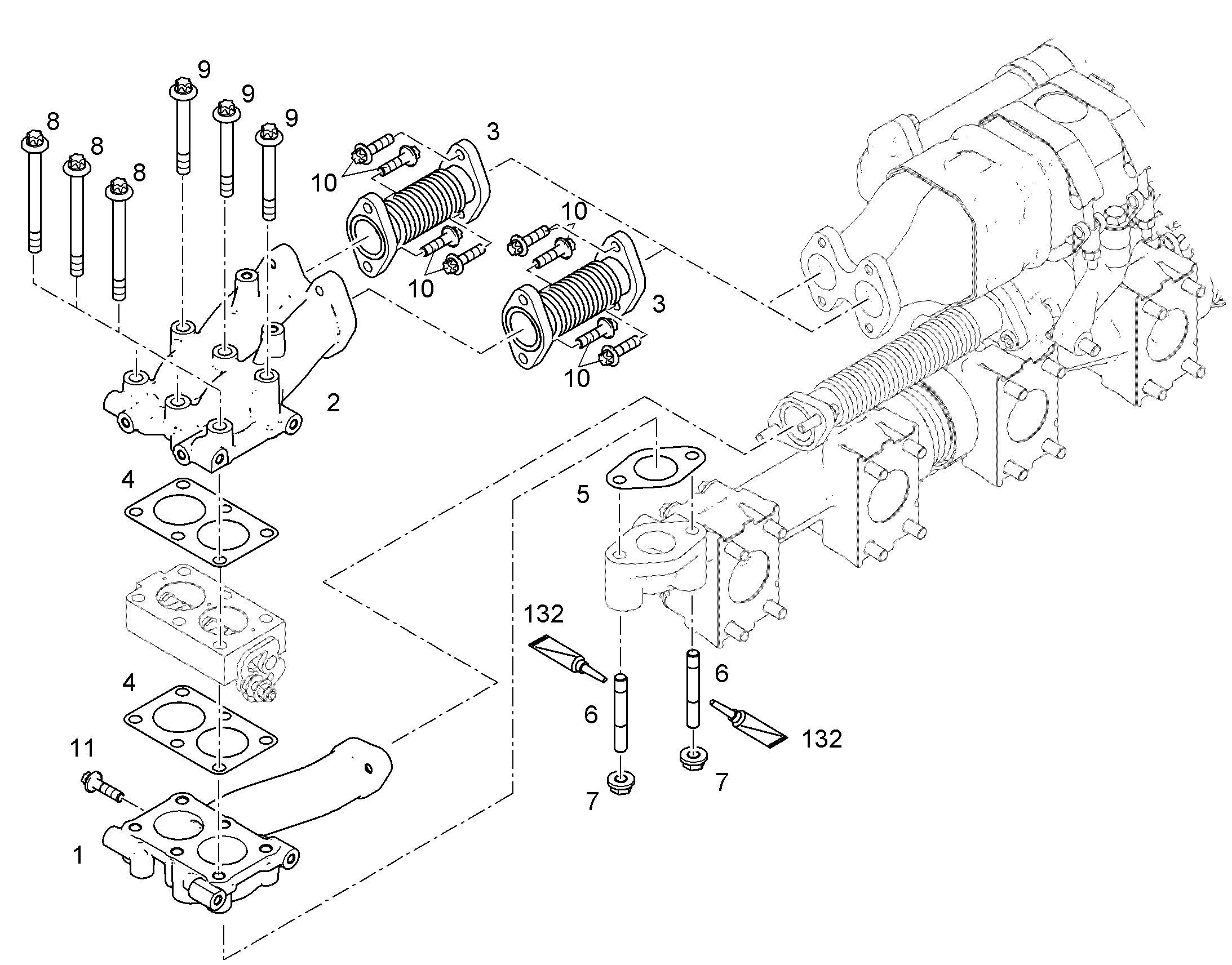 ВИНТ С ШЕСТИГРАННОЙ ГОЛОВКОЙ M10X20 X5NiCrTi26-15 C3J 10128084 LIEBHERR