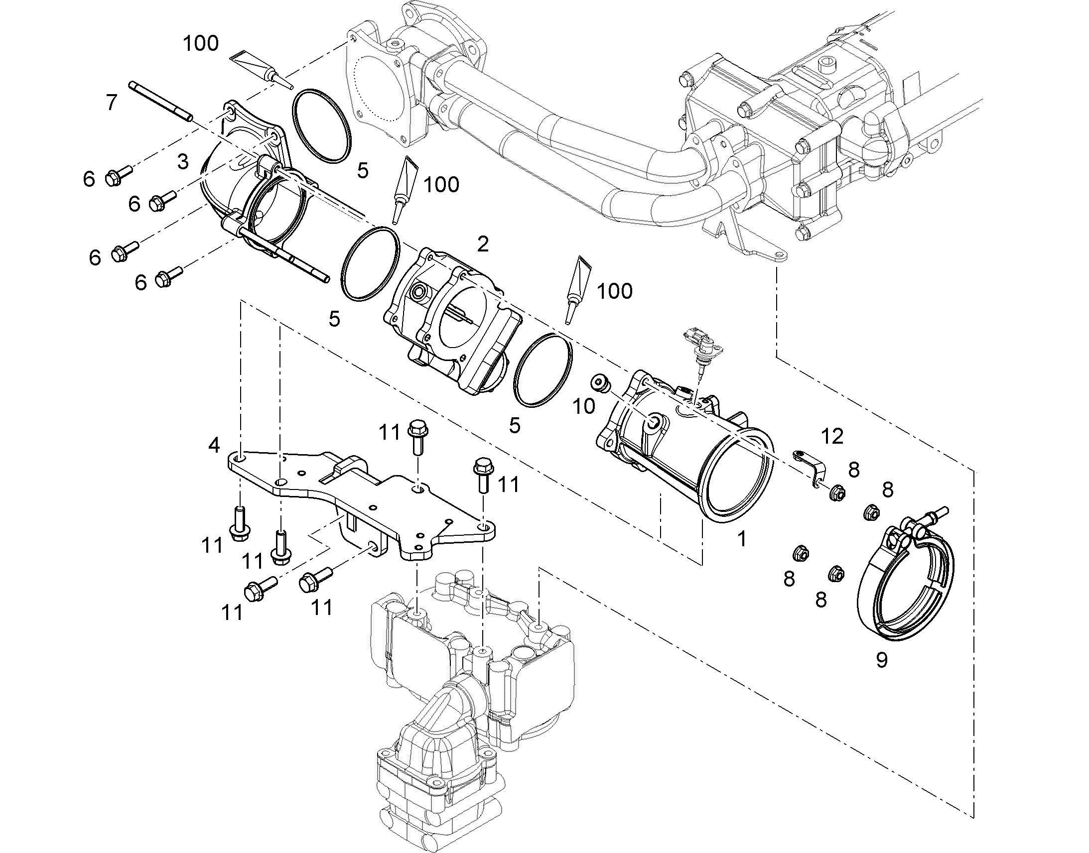 ЗАСЛОНКА ДРОССЕЛЬНАЯ 10134113 LIEBHERR
