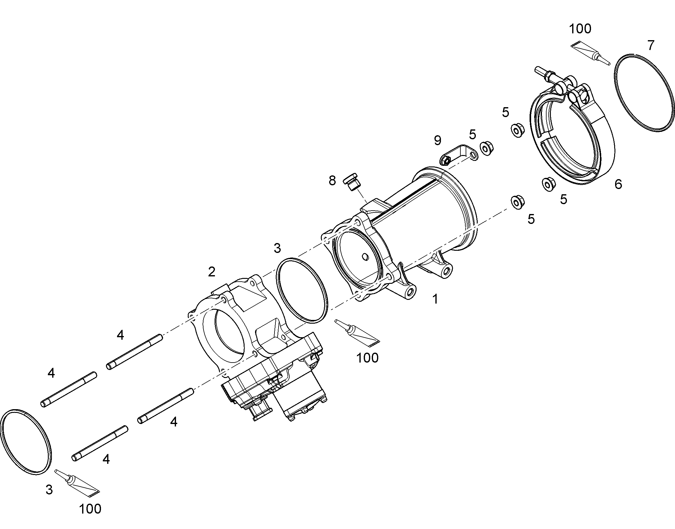 СТЯЖНОЙ ХОМУТ K1 122,5 St/Inox 10127984 LIEBHERR