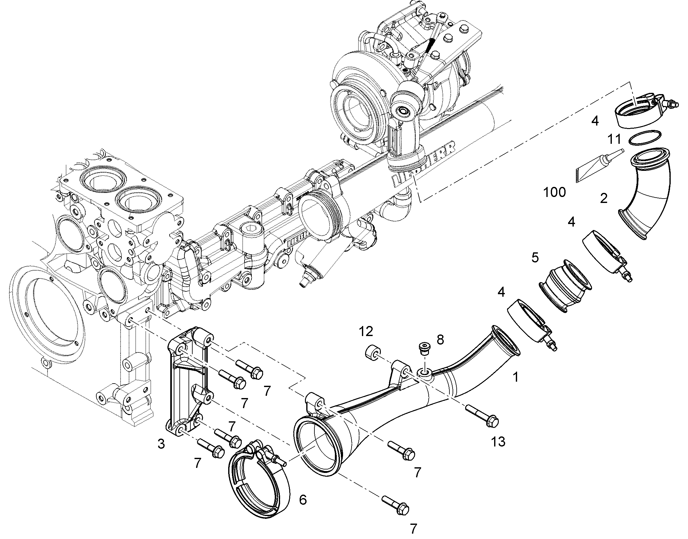 СТЯЖНОЙ ХОМУТ K1 73 St/Inox 10122841 LIEBHERR