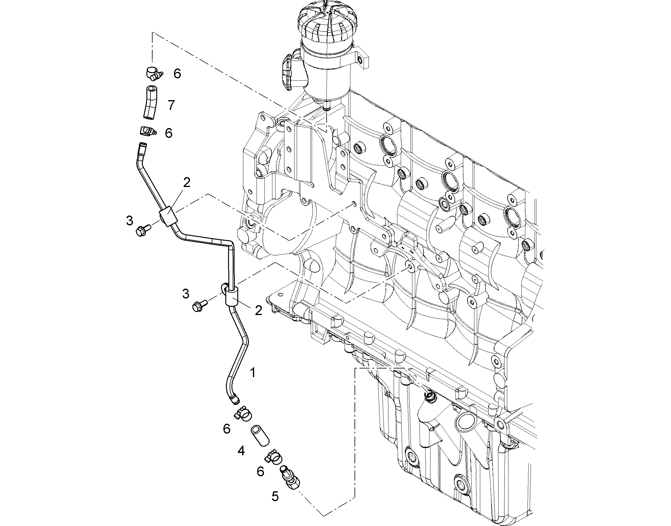ТРУБОПРОВОД СЛИВНОЙ 10X1 10127103 LIEBHERR