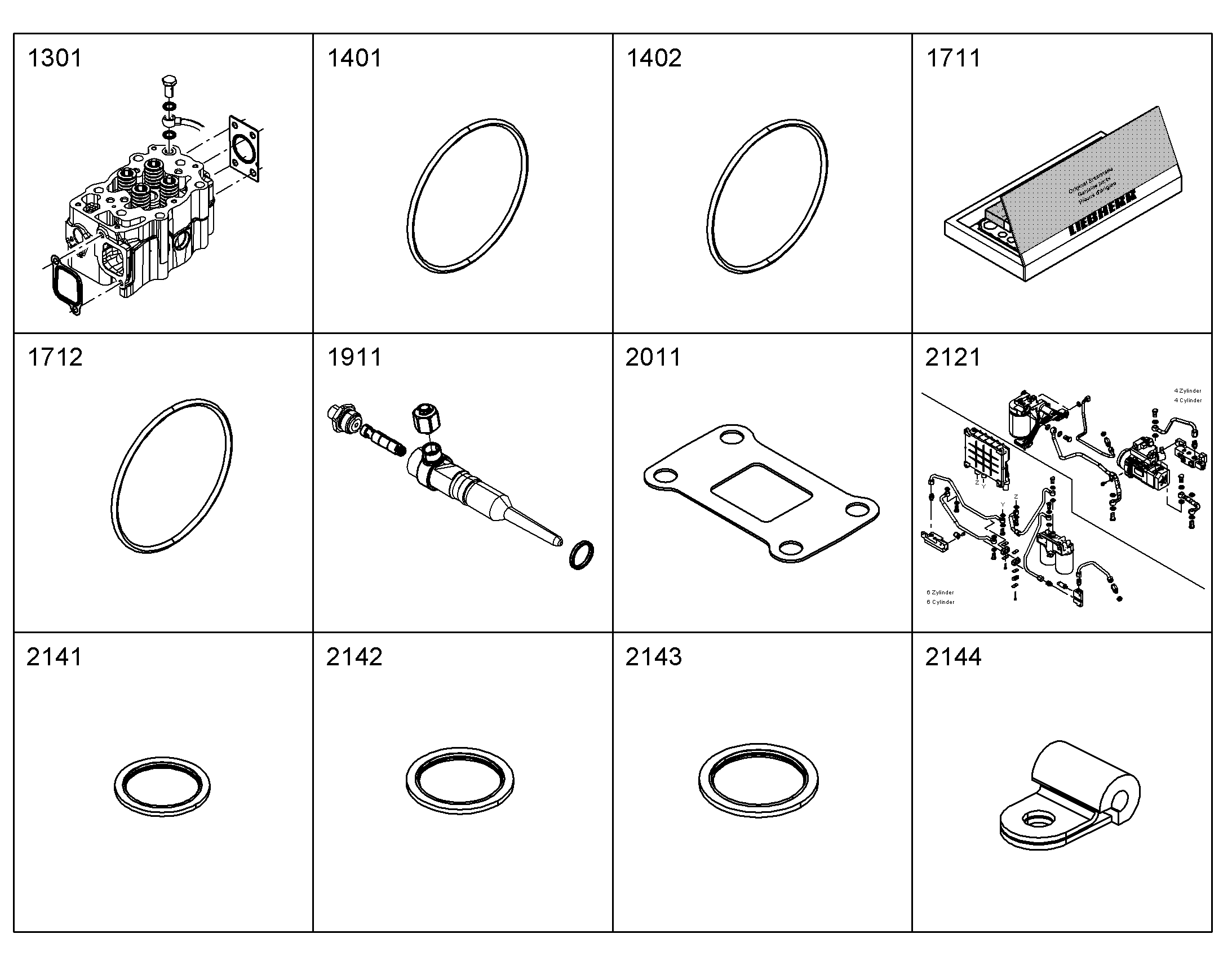КОМПЛЕКТ УПЛОТНЕНИЙ ПРИВОДА 10141234 LIEBHERR