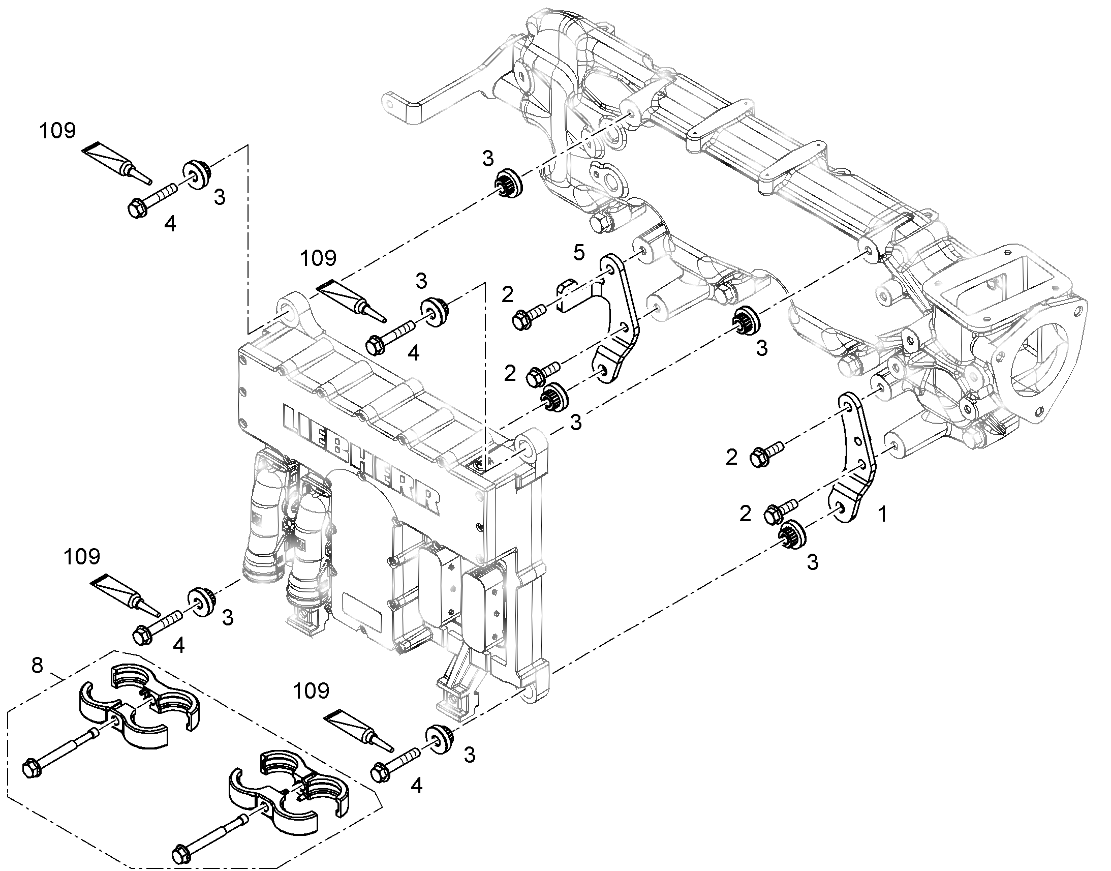 ДЕРЖАТЕЛЬ 10143454 LIEBHERR