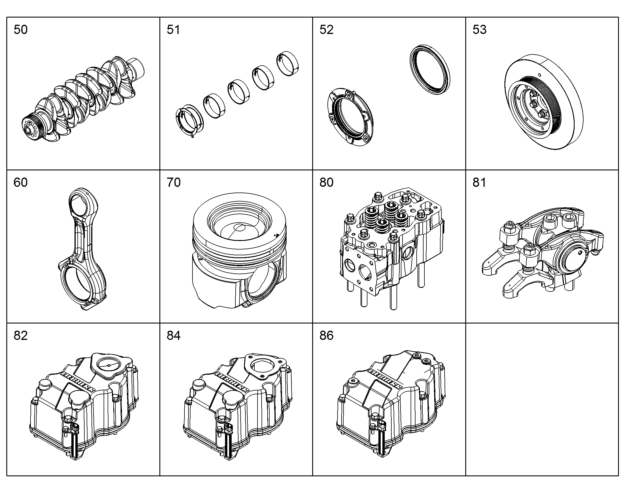ГОЛОВКА БЛОКА ЦИЛИНДРОВ, УСТ. 10131768 LIEBHERR