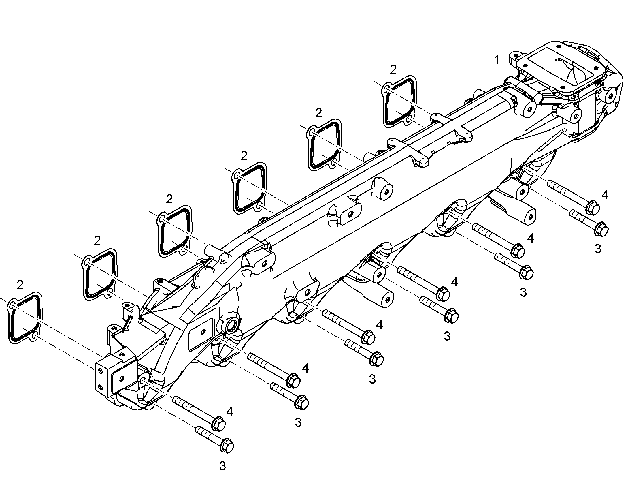 БОЛТ С ШЕСТИГРАННОЙ ГОЛОВКОЙ EN 1665 M10X90 8.8 FLZN 12208088 LIEBHERR