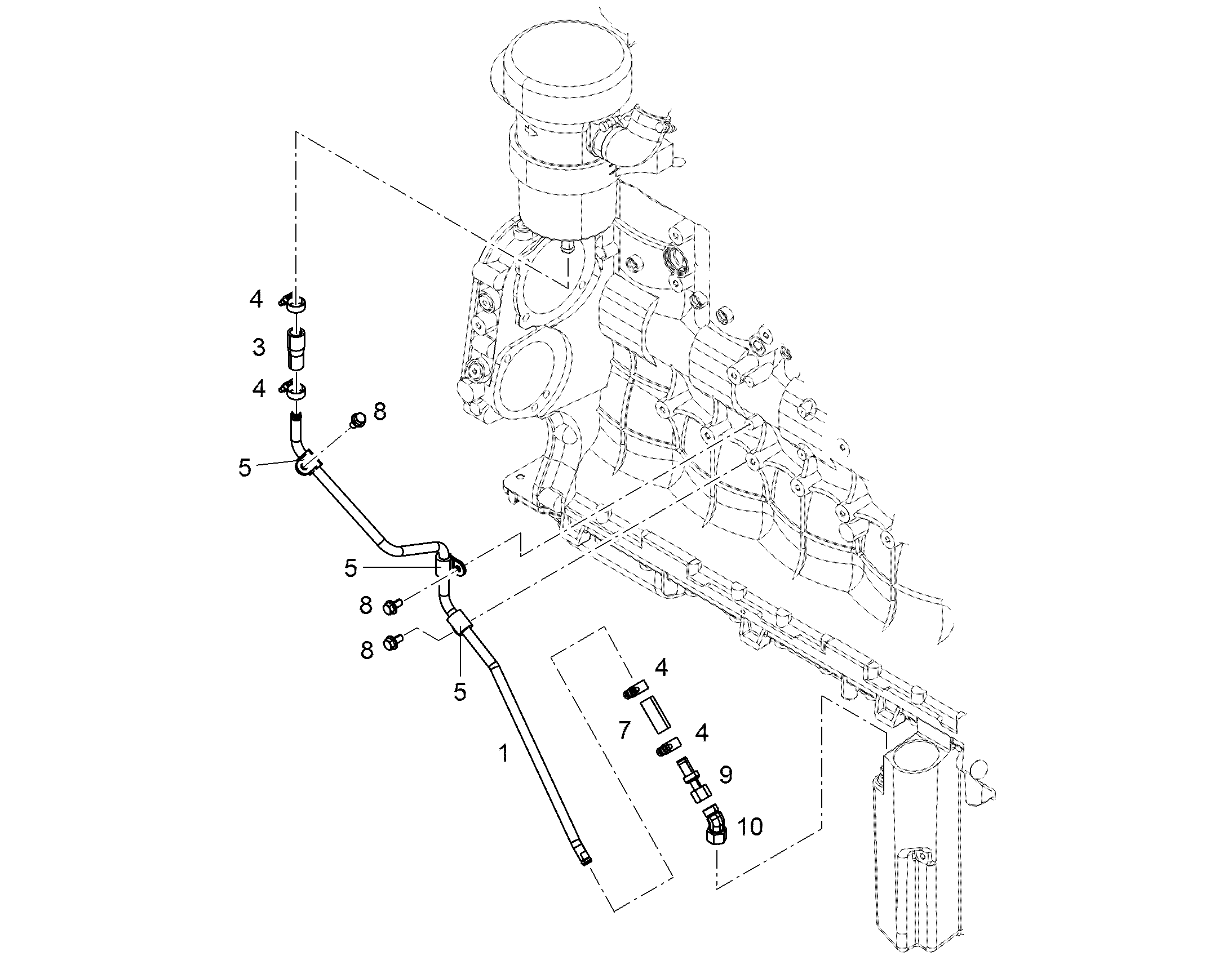 ТРУБОПРОВОД СЛИВНОЙ 12X1 10133839 LIEBHERR