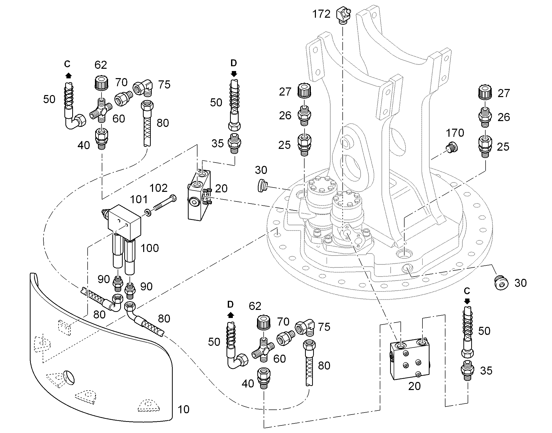СОЕДИНЕНИЕ РЕЗЬБОВОЕ EGE 25S M33X2 ED 7367995 LIEBHERR