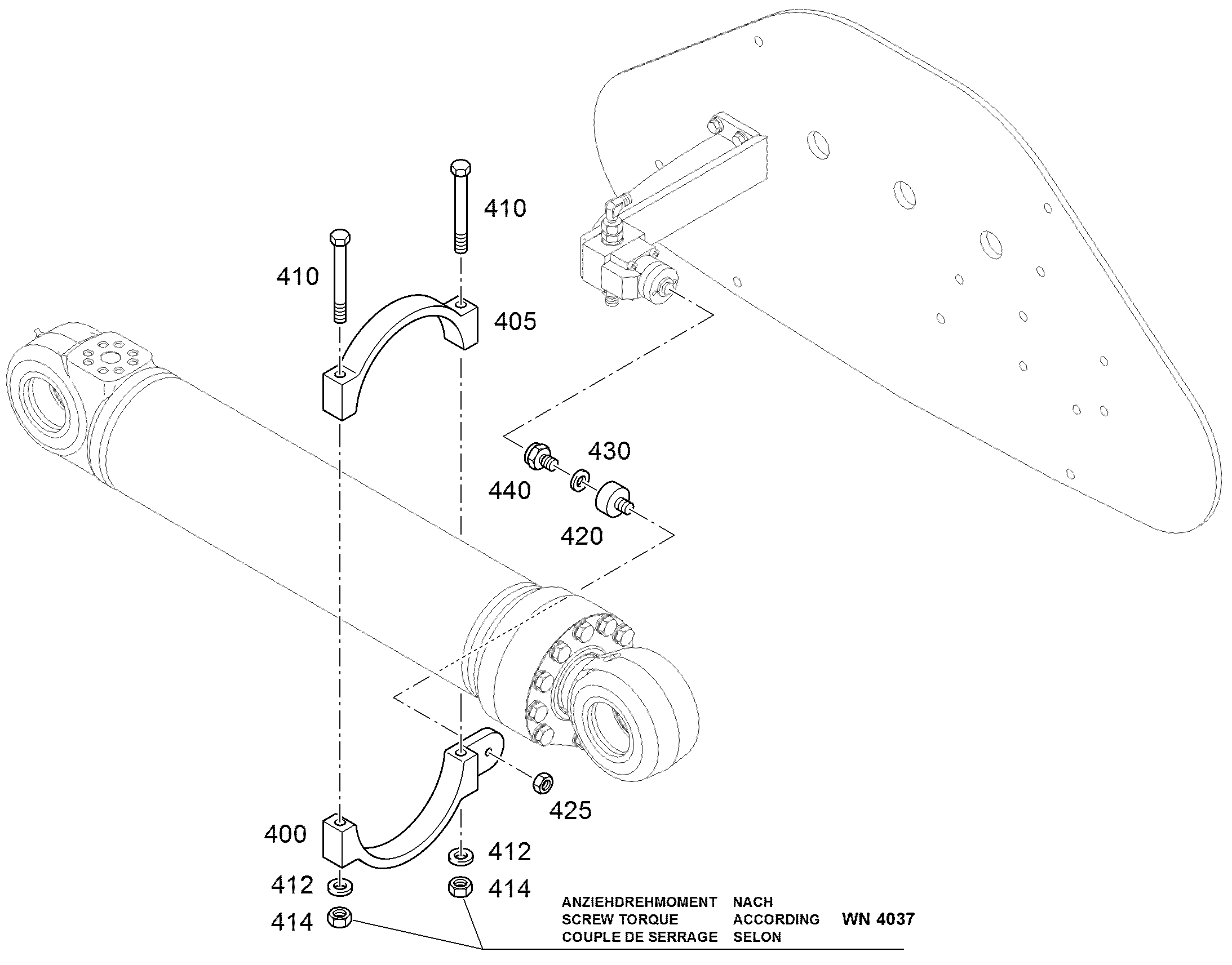 БОЛТ С ШЕСТИГРАННОЙ ГОЛОВКОЙ ISO 4014 M12X120 10.9 A3C 4901253 LIEBHERR