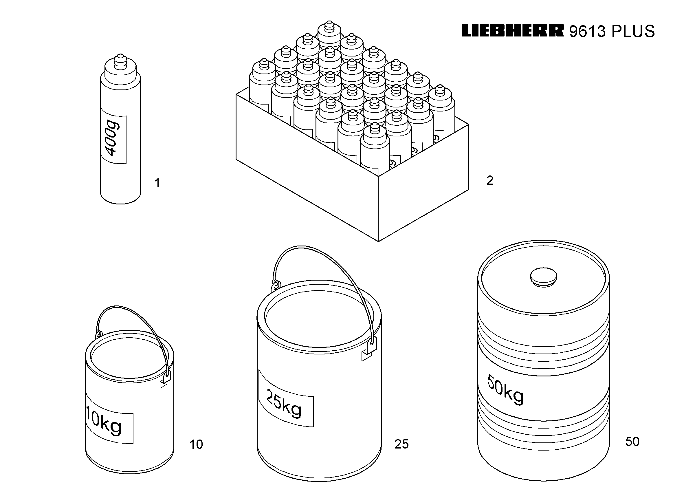 СМАЗКА СПЕЦИАЛЬНАЯ КОНСИСТ. LIEBHERR/24X0,4kg 10296820 LIEBHERR